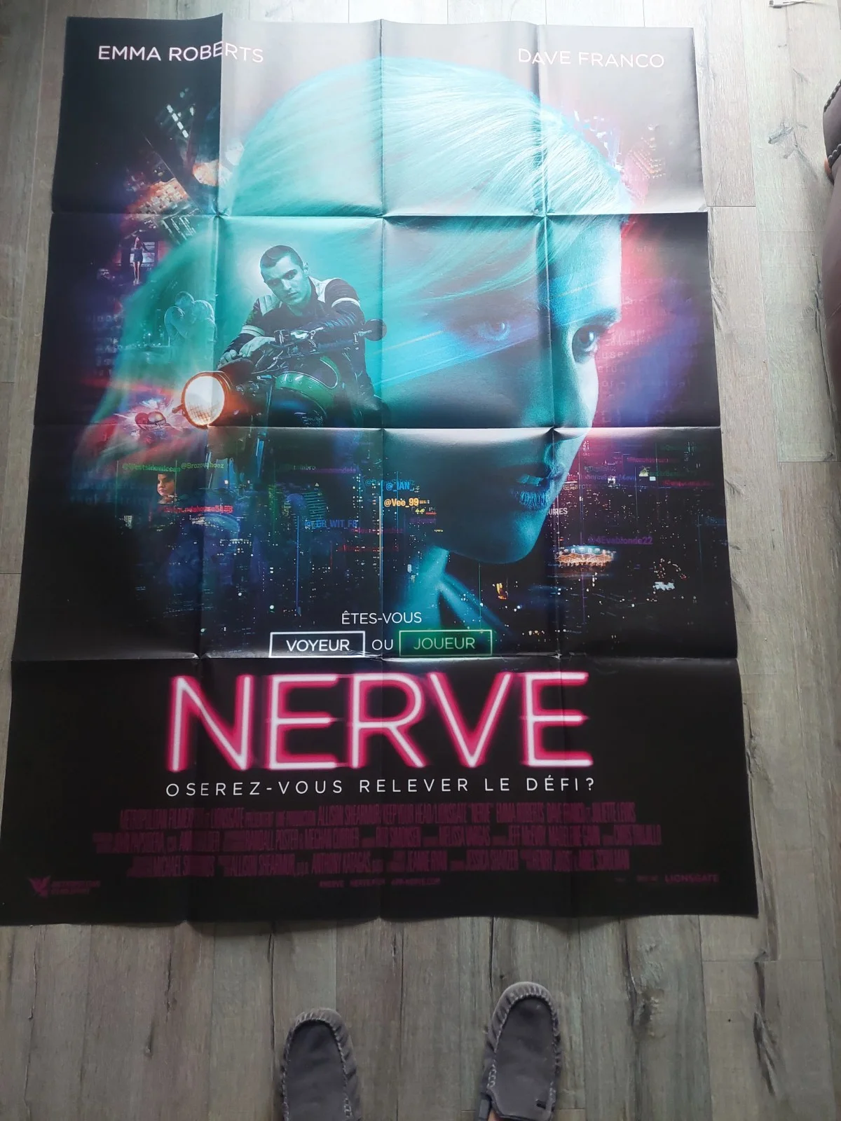 NERVE Emma Roberts Internet Dave Franco Emily Meade French Movie poster 62' x 46, изображение 4