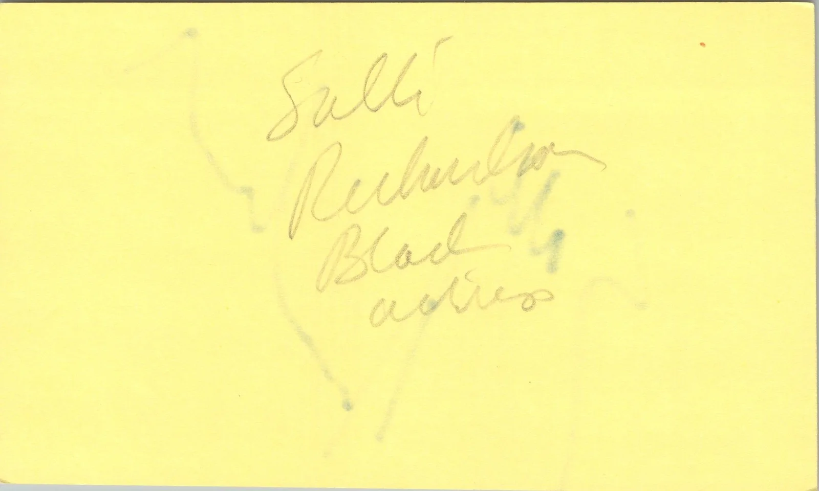Salli Richardson — Salli Richardson Signed 3x5 Index Card Black-ish Autographed, image 2
