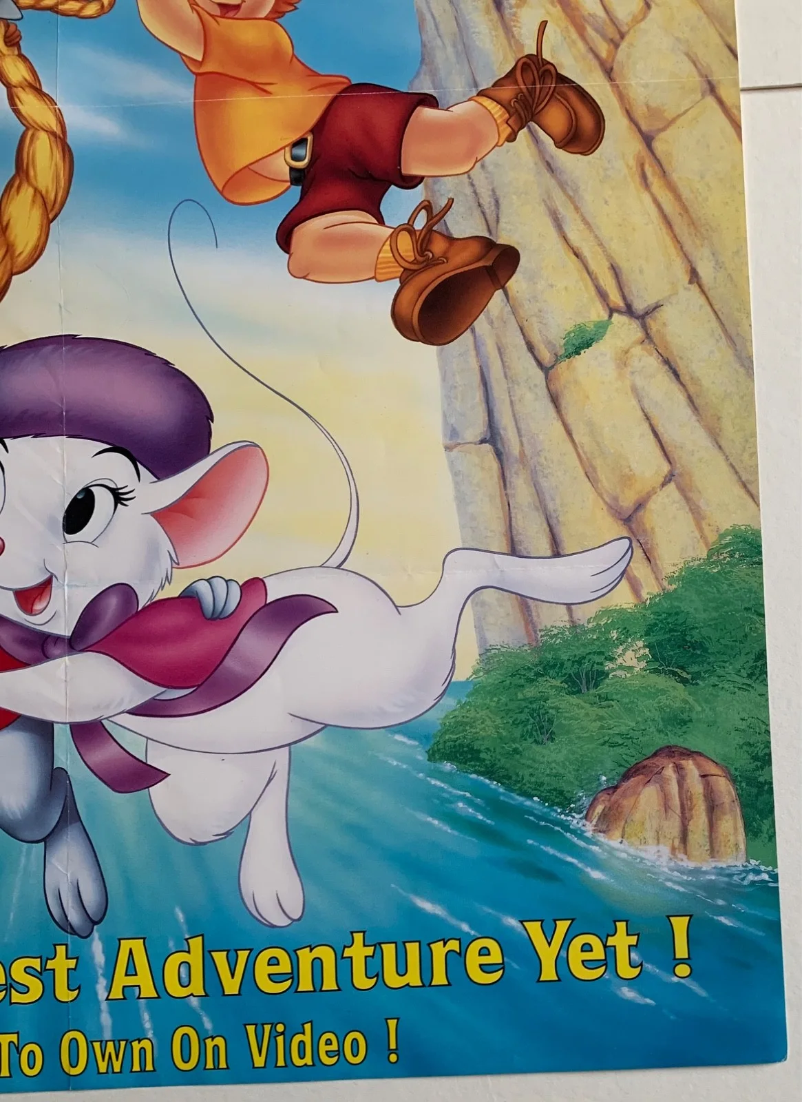 THE RESCUERS DOWN UNDER VINTAGE DISNEY VIDEO FILM LARGE POSTER 1990’S ORIGINAL, изображение 4