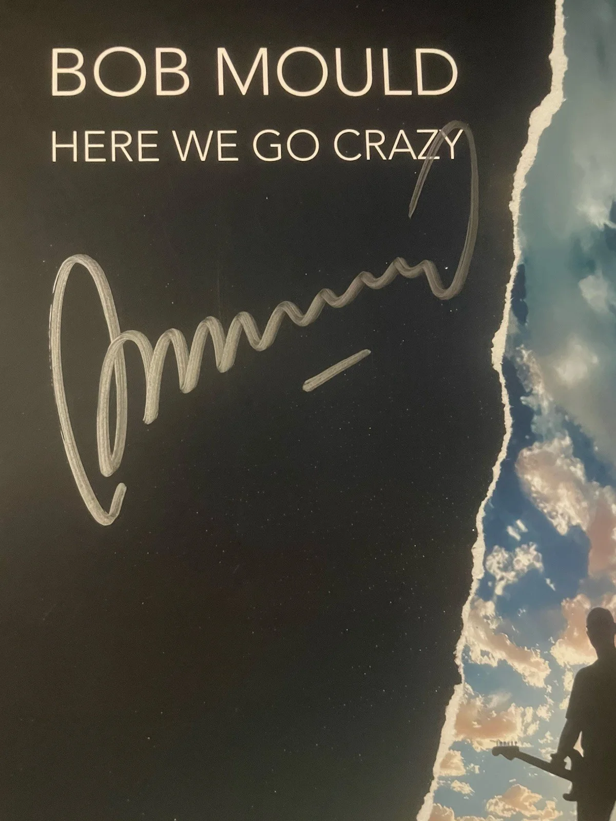 Bob Mould signed Her We Go Crazy Album Promo FLAT Autographed, image 2