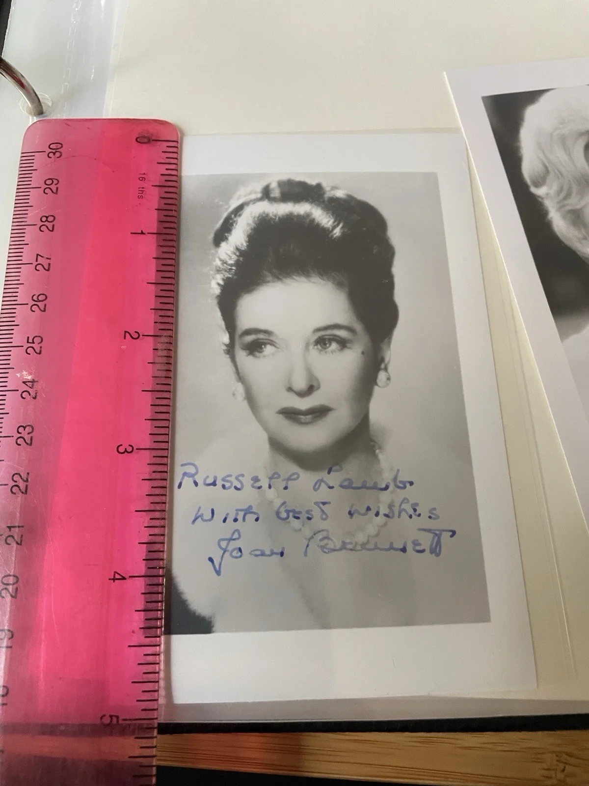 Joan Bennett Autographed 3.5x5 Signed TV Actress Movies Vintage Personalized, изображение 2