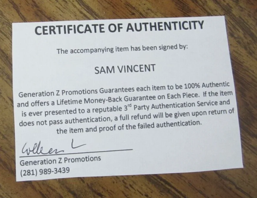 Sam Vincent — Sam Vincent Actor Autographed Signed 8X10 Photo "Ed, Edd n Eddy" Edd "Double D", image 3