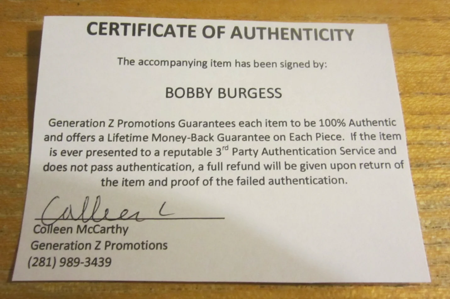 Bobby Burgess — Bobby Burgess Actor Signed 5X6 Photo "The Mickey Mouse Club" "Lawrence Welk", изображение 3