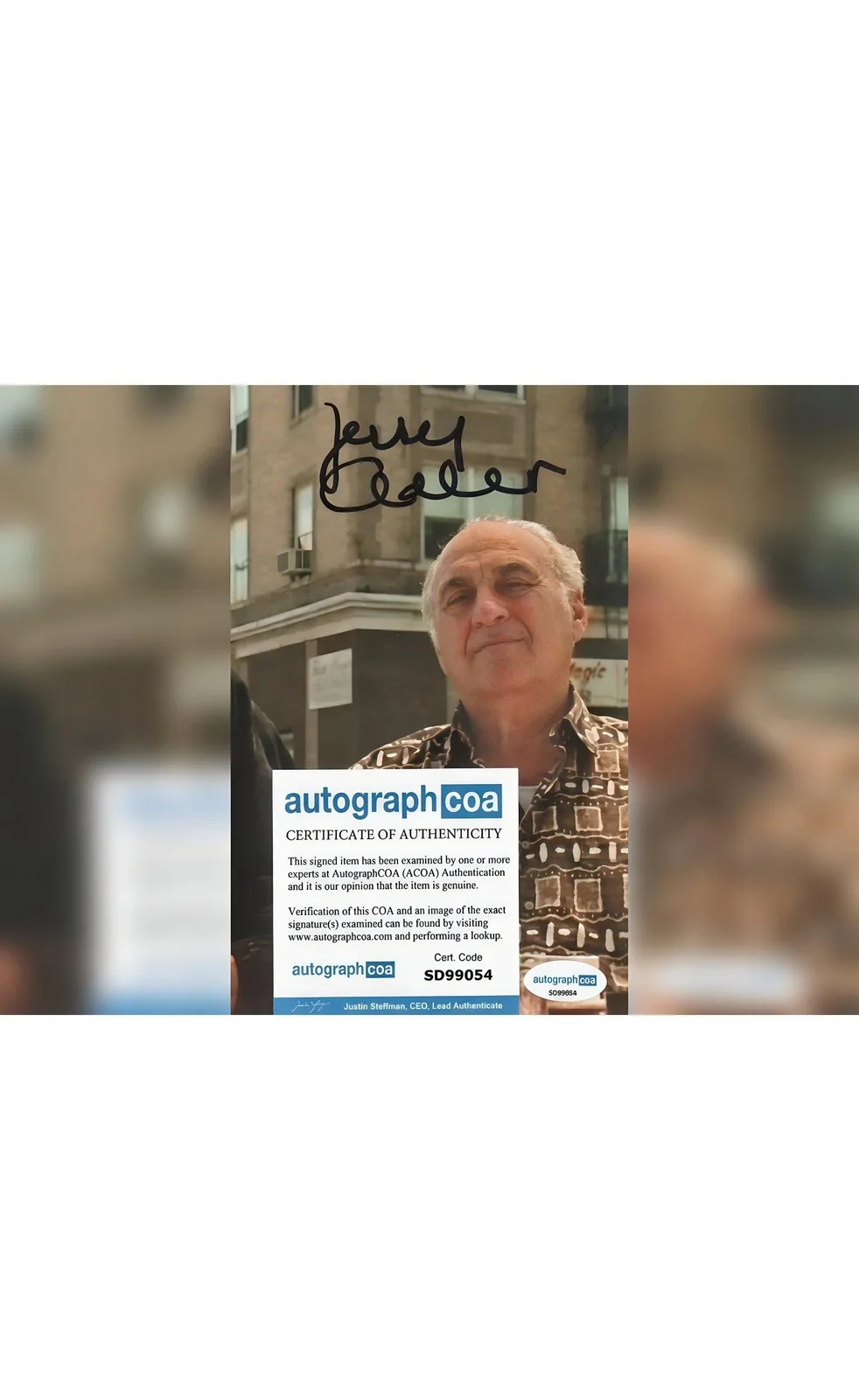 Jerry Adler — Jerry Adler Autographed The Sopranos 8x10 Photo with ACOA Certification