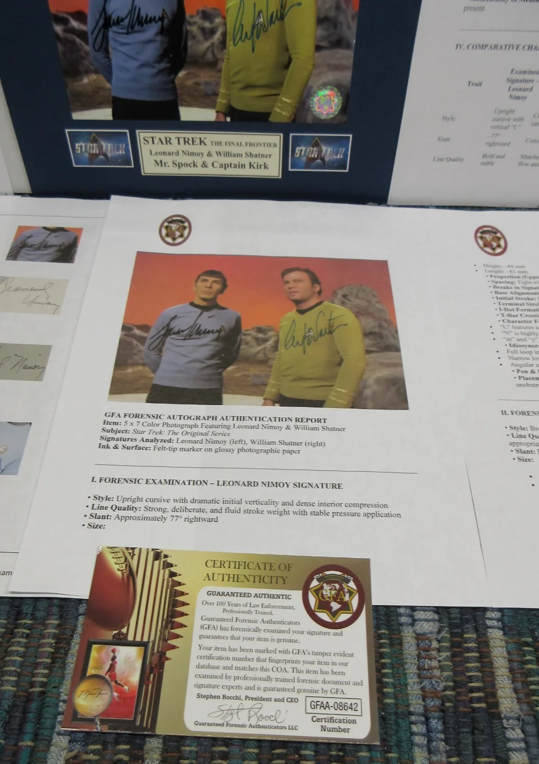 WILLIAM SHATNER - LEONARD NIMOY — GFA STAR TREK WILLIAM SHATNER - LEONARD NIMOY SIGNED 8X10 PHOTO AUTOGRAPHED, image 3