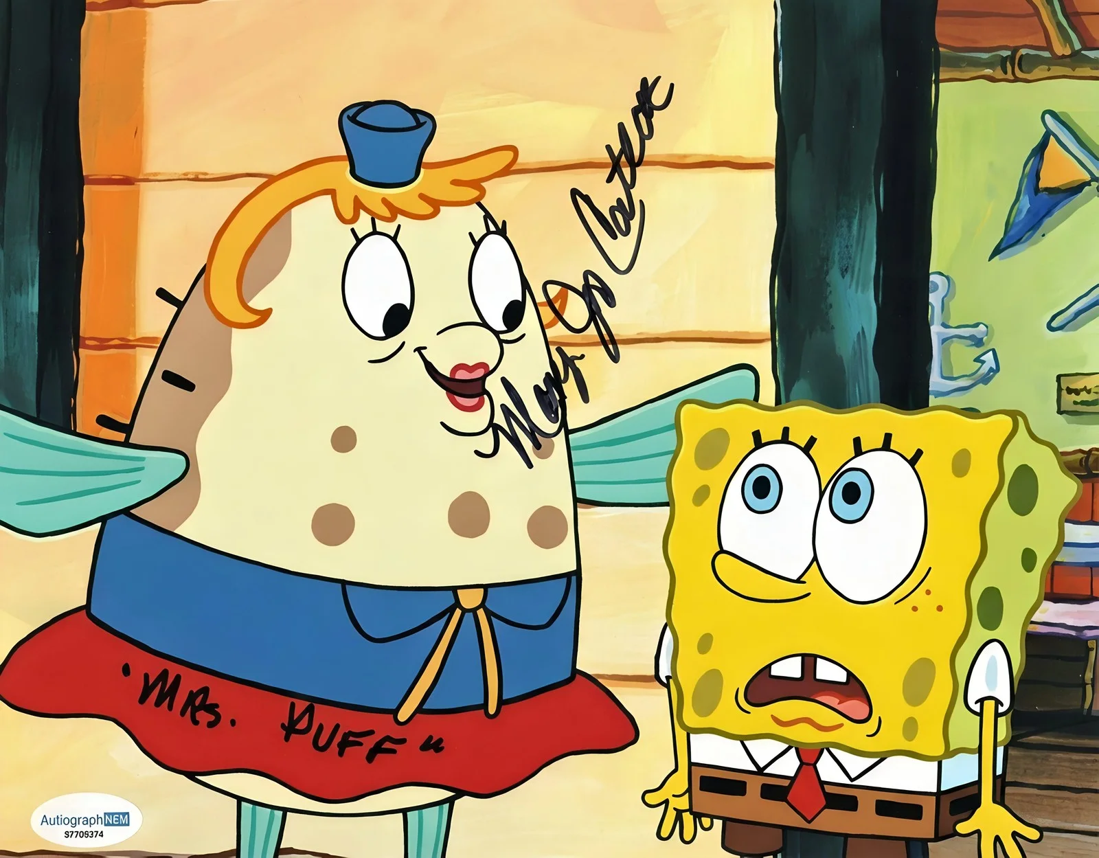 Mary Jo Catlett — Mary Jo Catlett Signed SpongeBob SquarePants 8x10 Photo Mrs Puff ACOA
