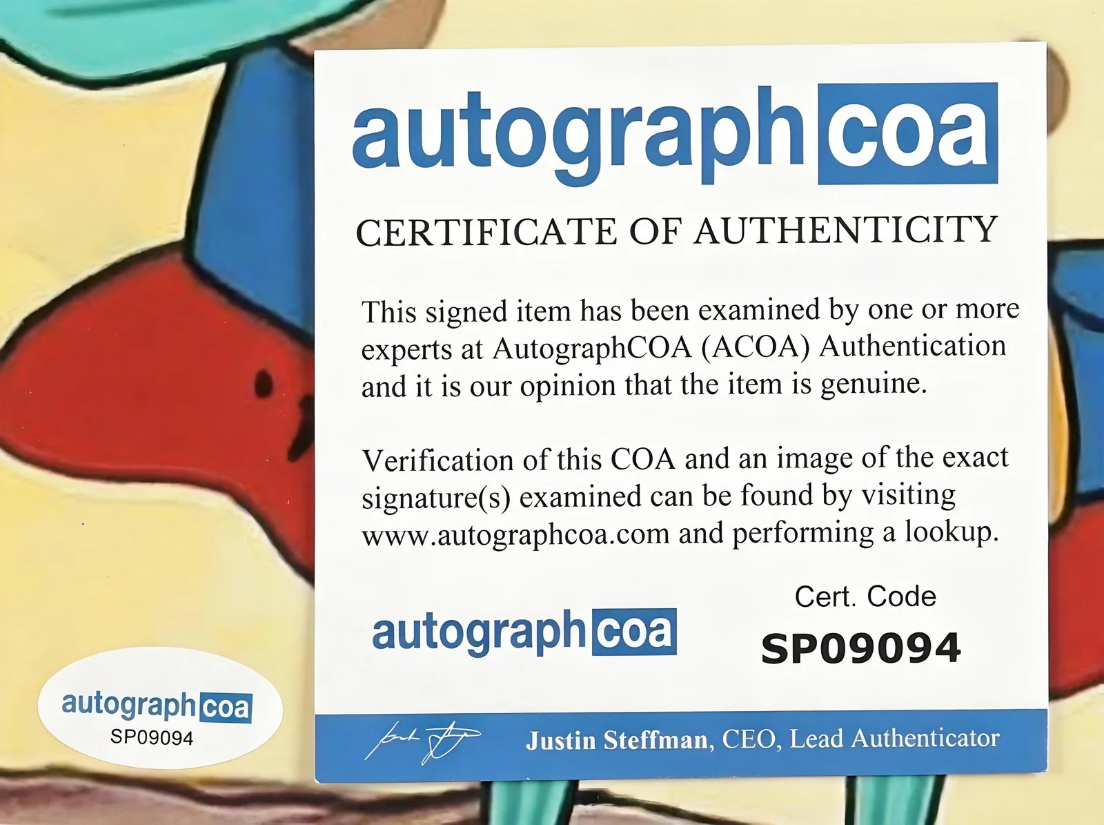 Mary Jo Catlett — Mary Jo Catlett Signed SpongeBob SquarePants 8x10 Photo Mrs Puff ACOA, изображение 2