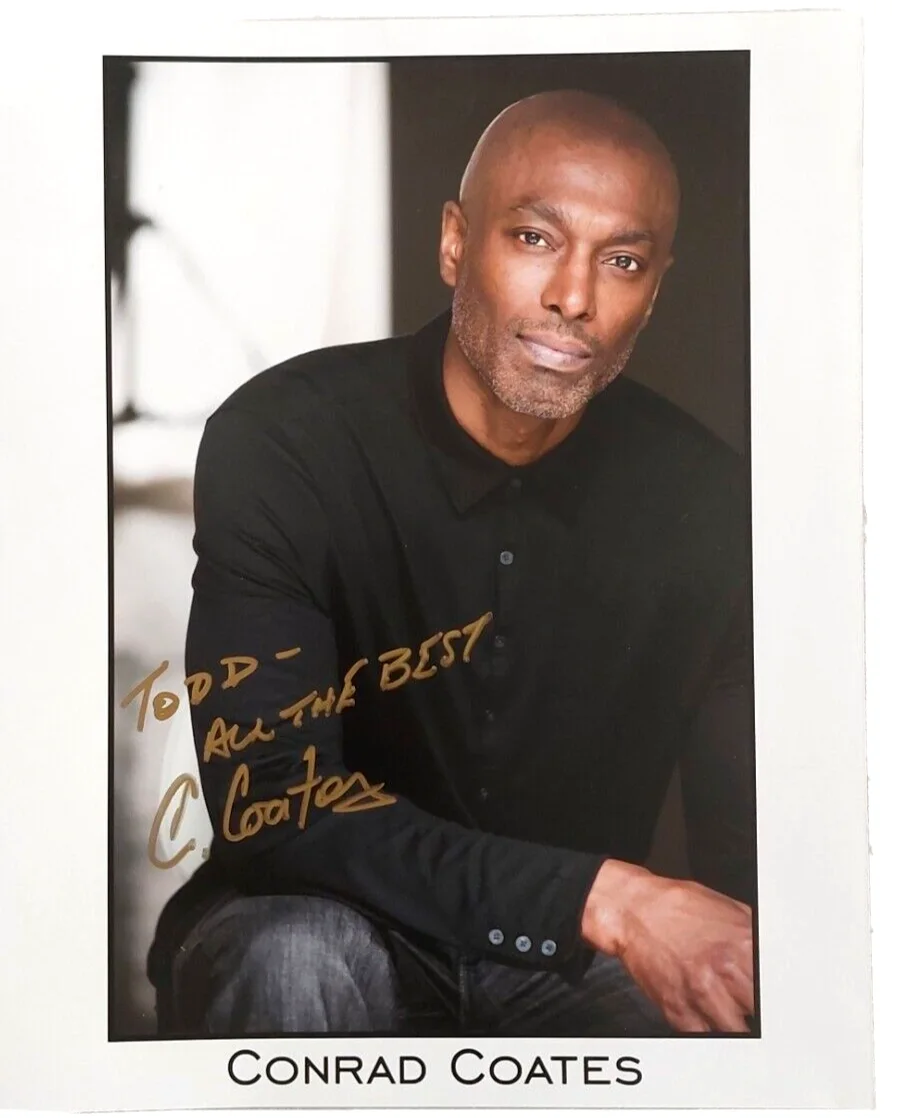 Conrad Coates — Conrad Coates signed 8x10 photo personalized to Todd w handwritten note Star, изображение 2