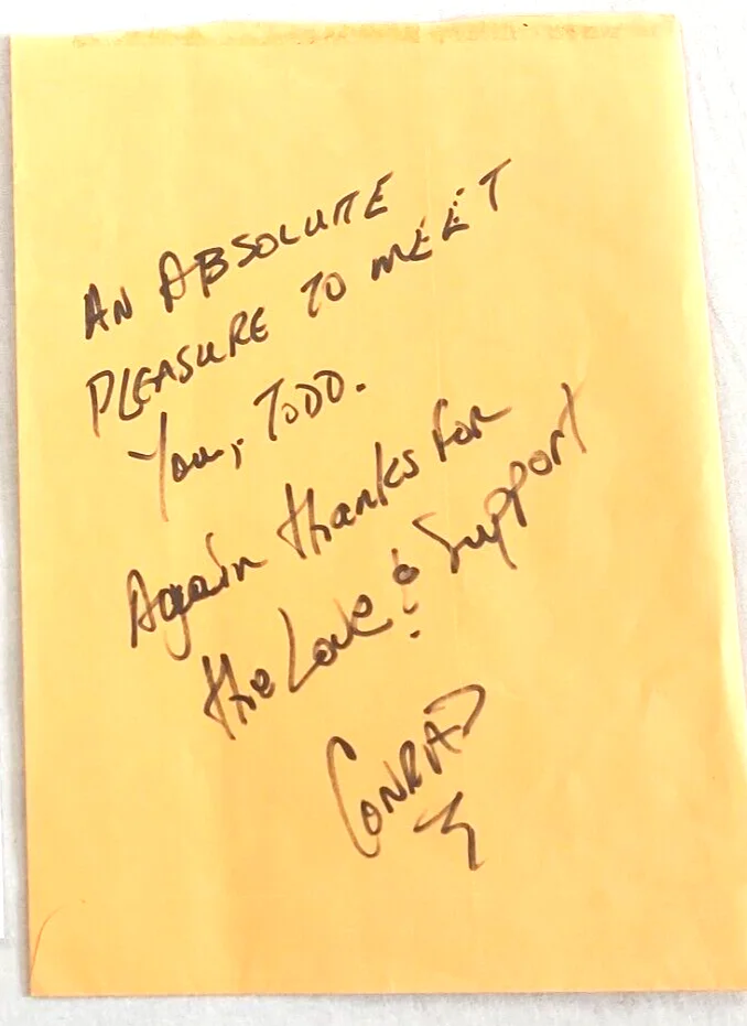 Conrad Coates — Conrad Coates signed 8x10 photo personalized to Todd w handwritten note Star, изображение 5