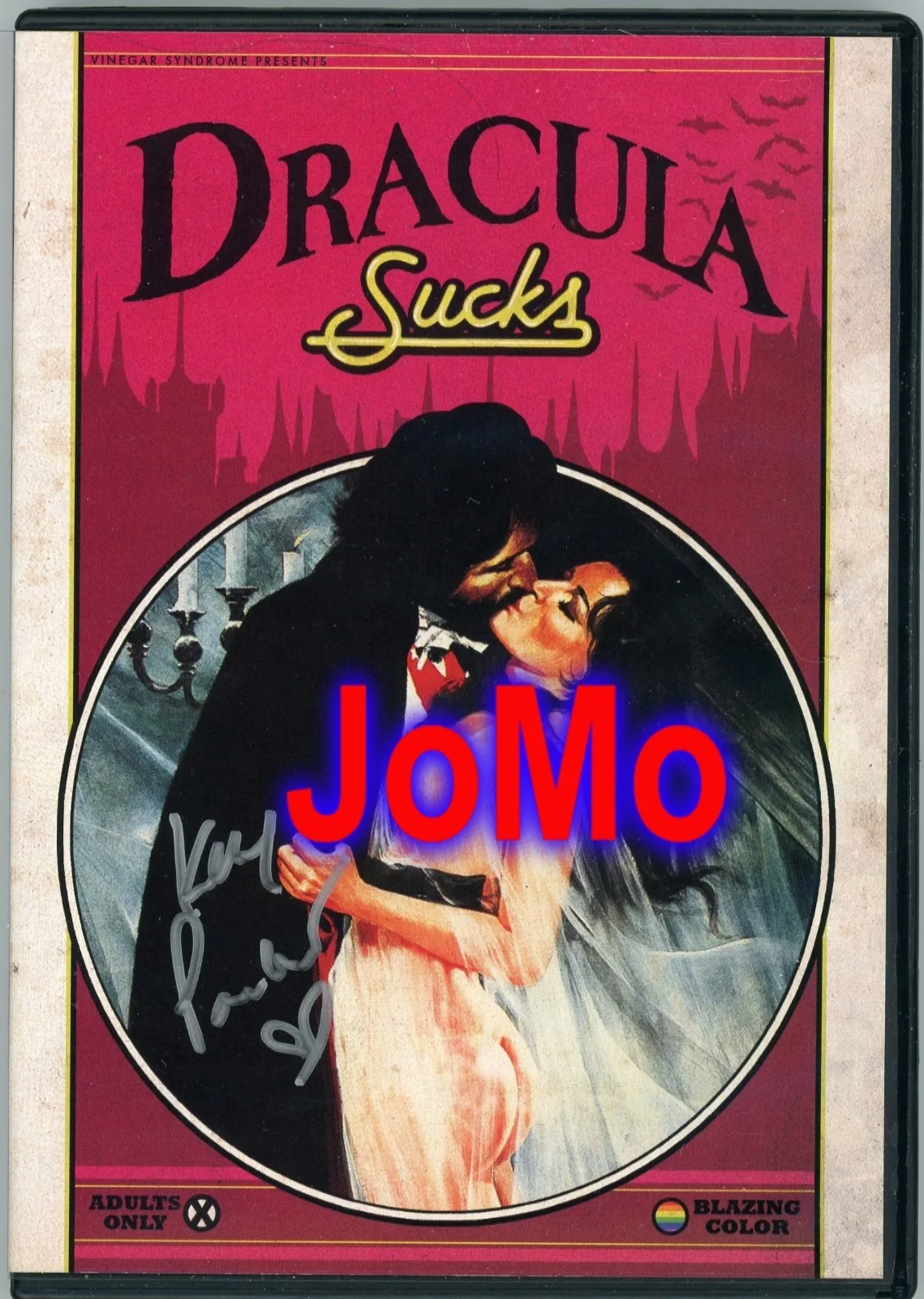 Kay Parker — Kay Parker ( Star of Taboo ) Dracula Sucks Autographed DVD Cover