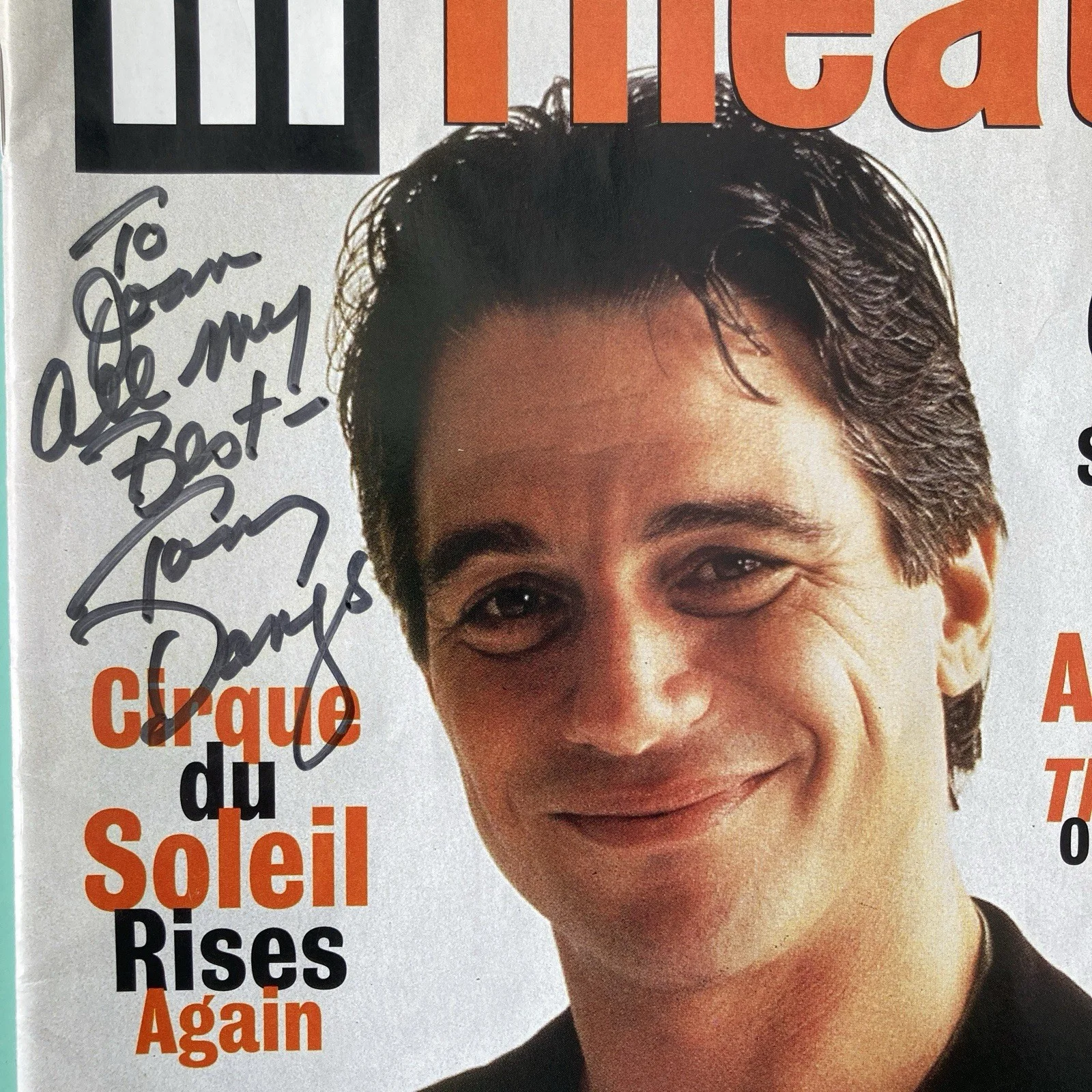 Tony Danza Signed Inscrib In Theater Magazine April 17 1998 John Benjamin Hickey, image 2