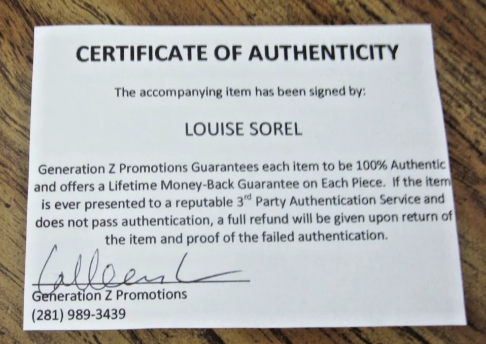 Louise Sorel — Louise Sorel Actress Autographed Signed 8X10 Photo "Star Trek" Rayna, image 3