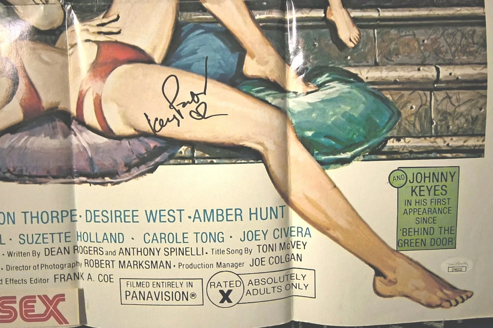 Kay Parker — Kay Parker Autographed SEX WORLD Movie Poster w/ JSA COA, изображение 3