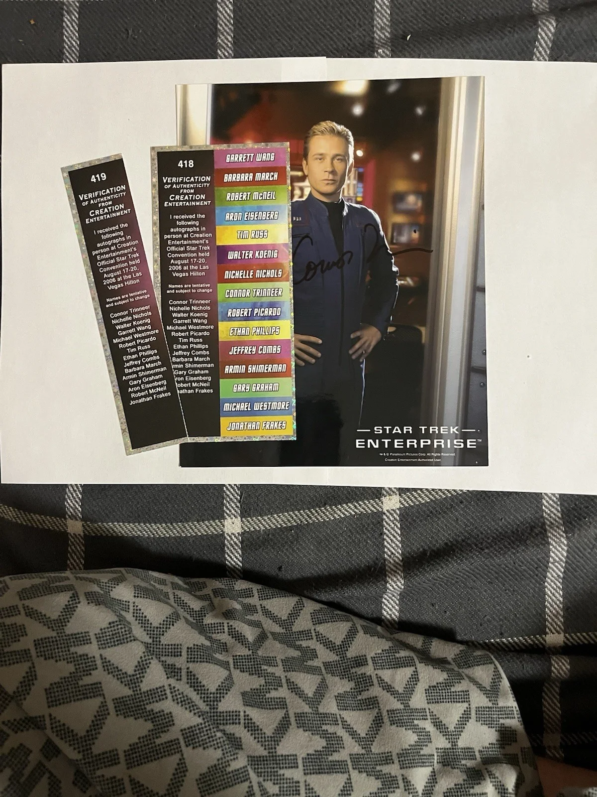 Connor Trinneer — CONNOR TRINNEER SIGNED 8x10 PHOTO TRIP TUCKER FROM STAR TREK: ENTERPRISE RARE, изображение 5