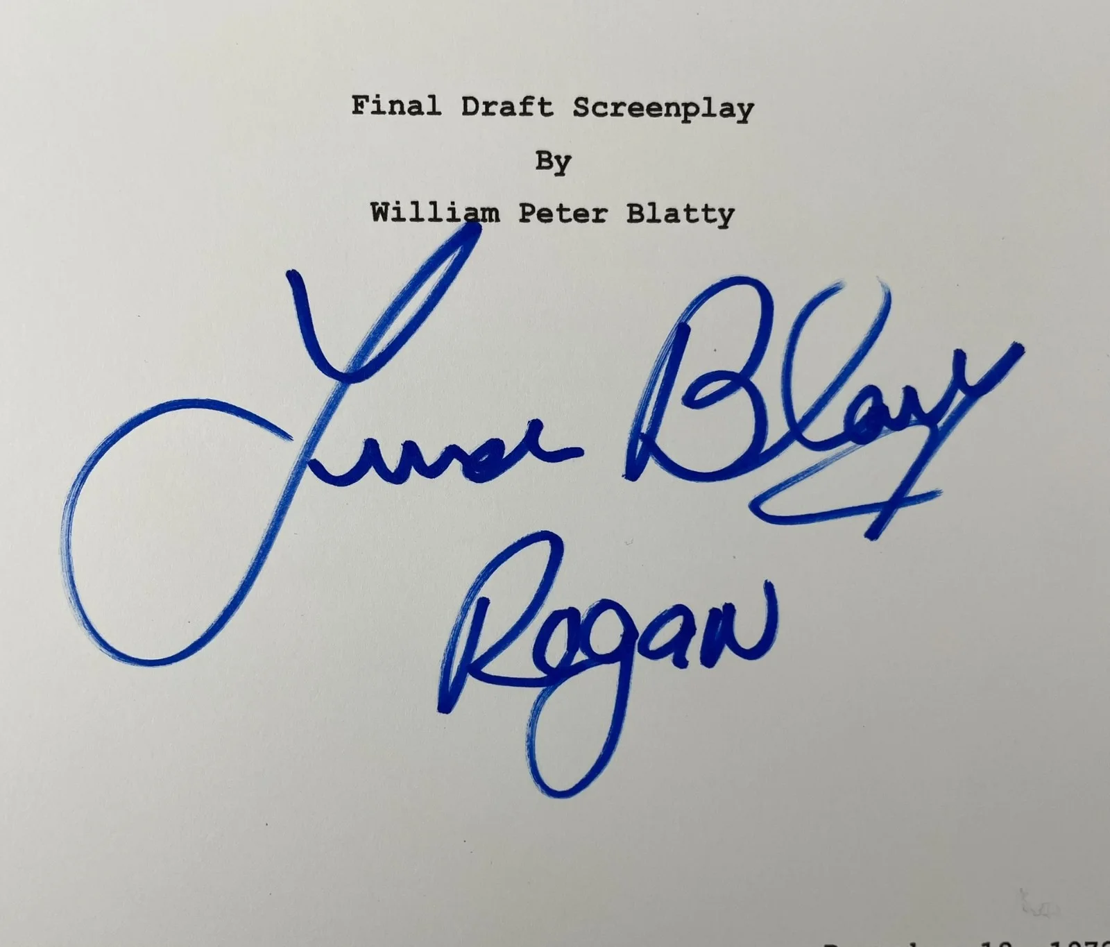 Linda Blair — Linda Blair Signed The Exorcist Complete Movie Script Autograph ReganJSA COA, изображение 2