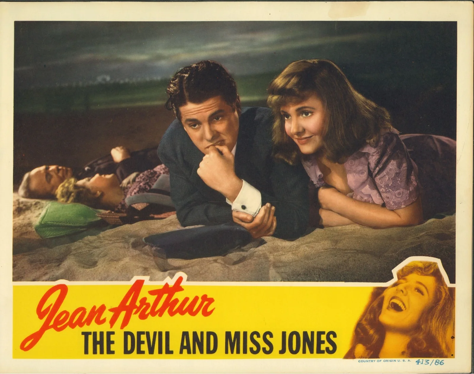 Devil and Miss Jones 2x ORIGINAL US Lobby Cards Jean Arthur Robert Cummings 1941, изображение 3