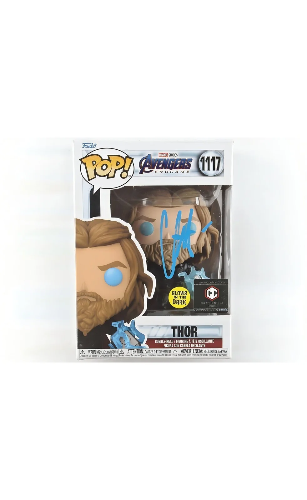 Chris Hemsworth — Chris Hemsworth Signed Avengers Endgame 1117 Thor Funko POP Vinyl Figure Beckett, image 2