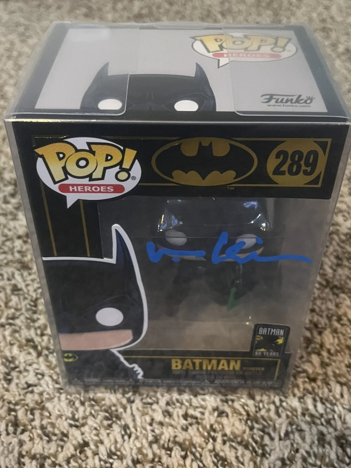 Val Kilmer — Val Kilmer Batman Forever Signed #289 Batman 80 Years Funko Pop Vinyl Figure BAS, image 3