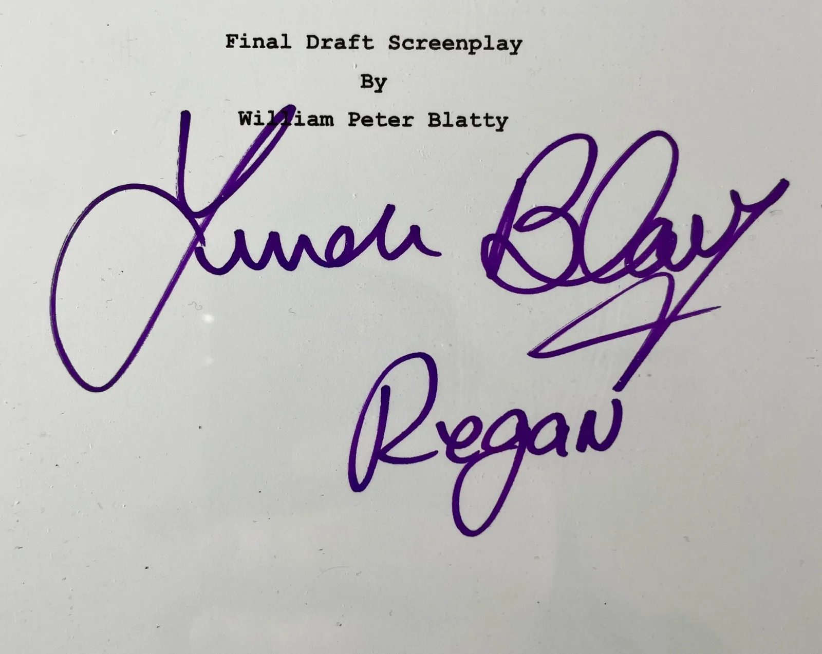 Linda Blair — Linda Blair Signed The Exorcist Complete Movie Script Autograph ReganJSA COA, image 2