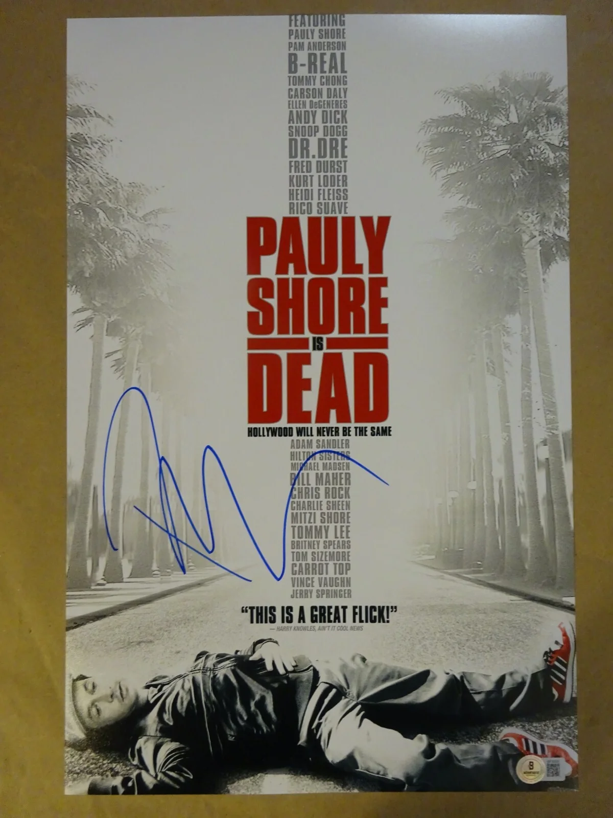 Pauly Shore — Signed Pauly Shore Is Dead Autographed 11"x17" Photo Beckett BAS COA