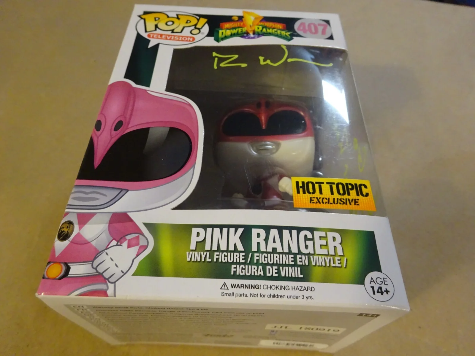 Ron Wasserman — Signed Ron Wasserman Autographed Power Rangers Pink #407 Funko Pop BAS COA, изображение 2