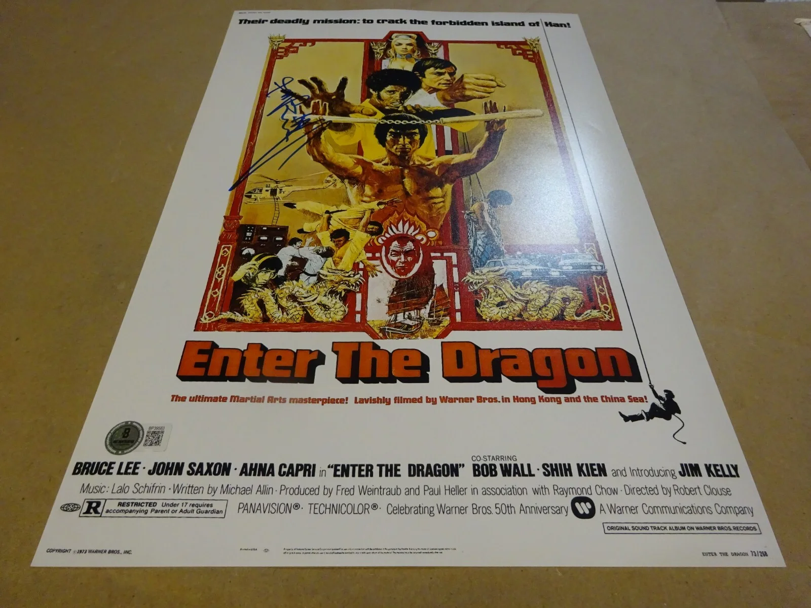 Angela Mao — Signed Angela Mao Autographed Enter The Dragon 11"x17" Photo Beckett BAS COA, изображение 2