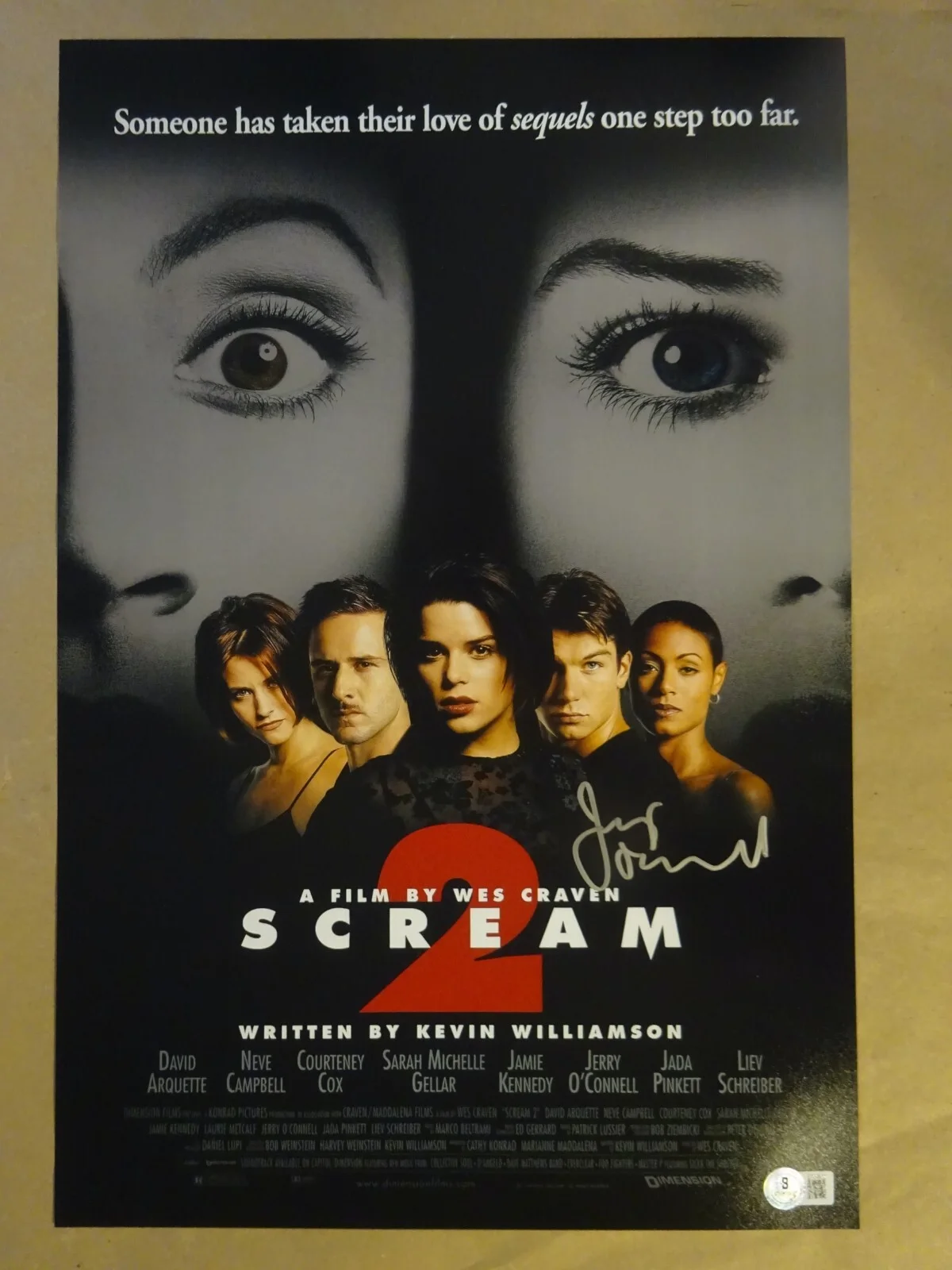 Jerry O'Connell — Signed Jerry O'Connell Autographed Scream 2 12"x18" Photo Beckett BAS COA