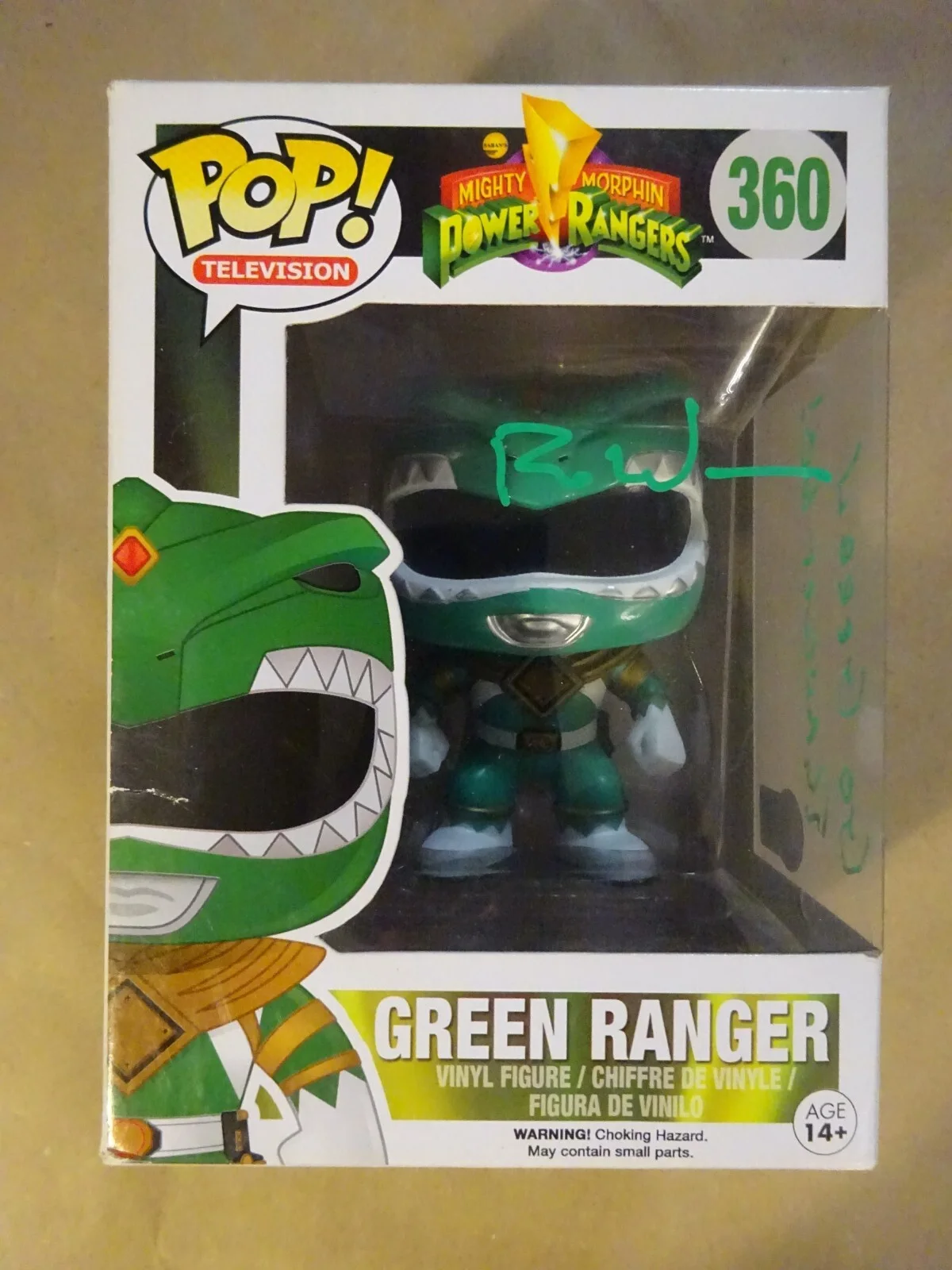 Ron Wasserman — Signed Ron Wasserman Autographed Power Rangers Green #360 Funko Pop BAS COA