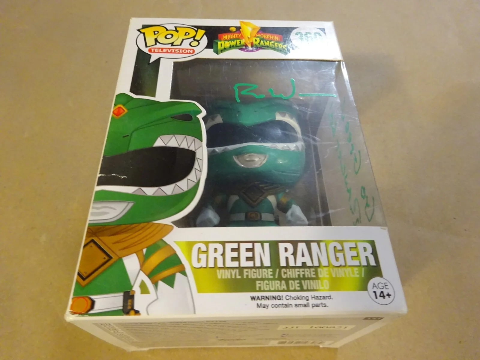 Ron Wasserman — Signed Ron Wasserman Autographed Power Rangers Green #360 Funko Pop BAS COA, изображение 2