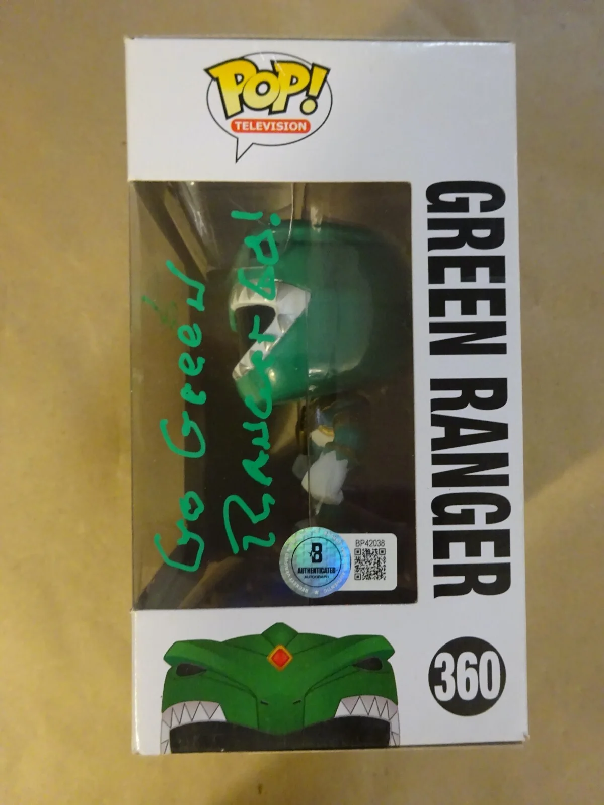 Ron Wasserman — Signed Ron Wasserman Autographed Power Rangers Green #360 Funko Pop BAS COA, изображение 5