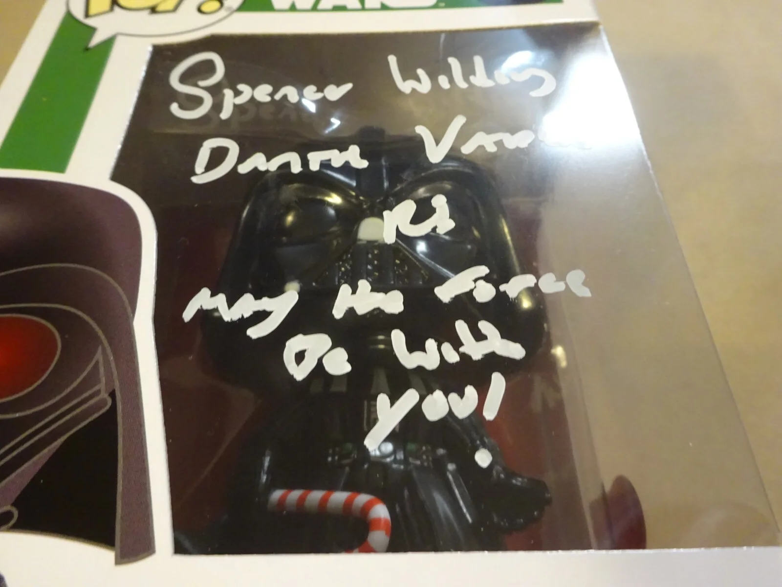 Spencer Wilding — Signed Spencer Wilding Autographed Star Wars Darth Vader #279 Funko Pop BAS COA, изображение 4