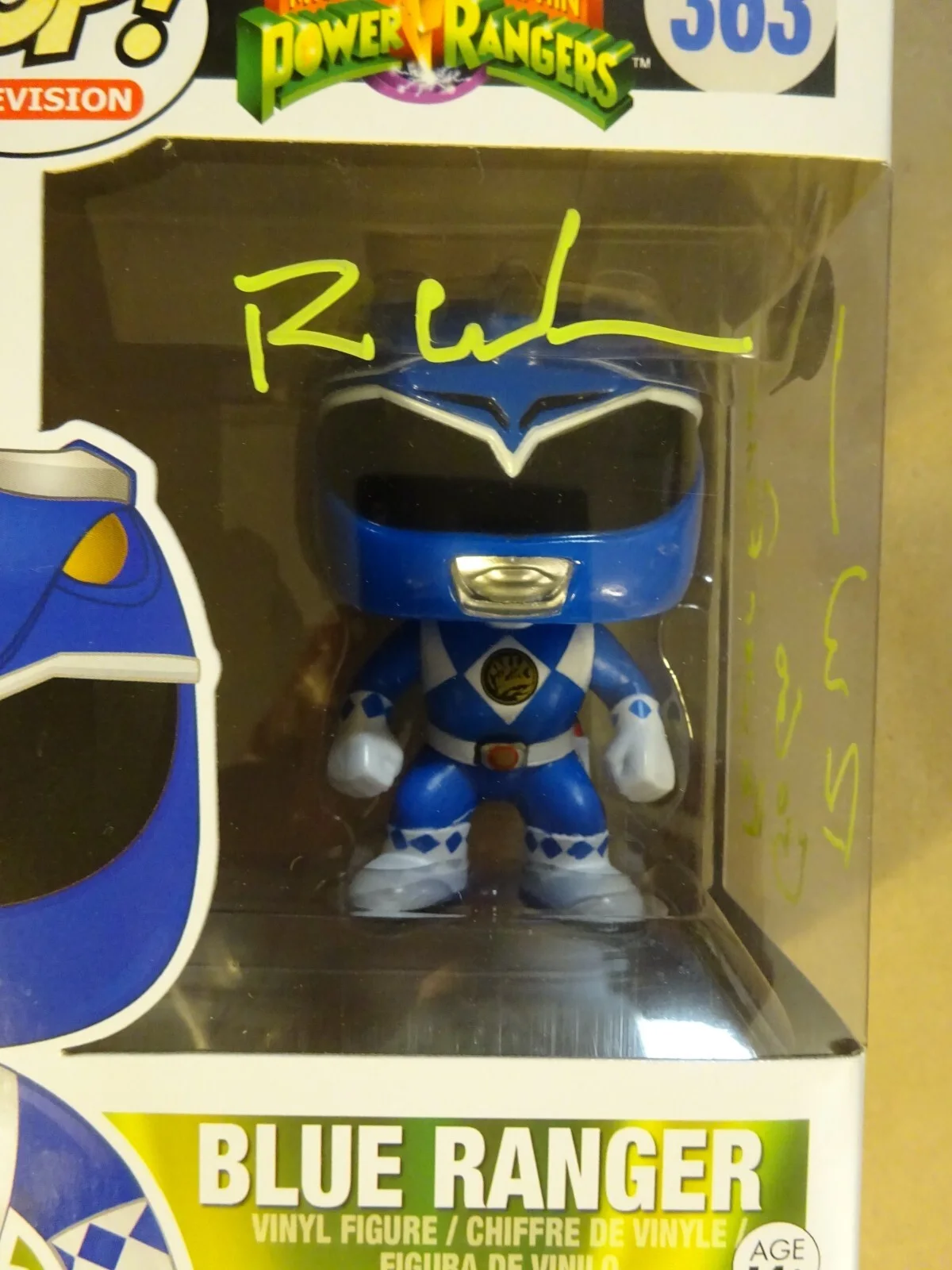 Ron Wasserman — Signed Ron Wasserman Autographed Power Rangers Blue #363 Funko Pop BAS COA, image 3