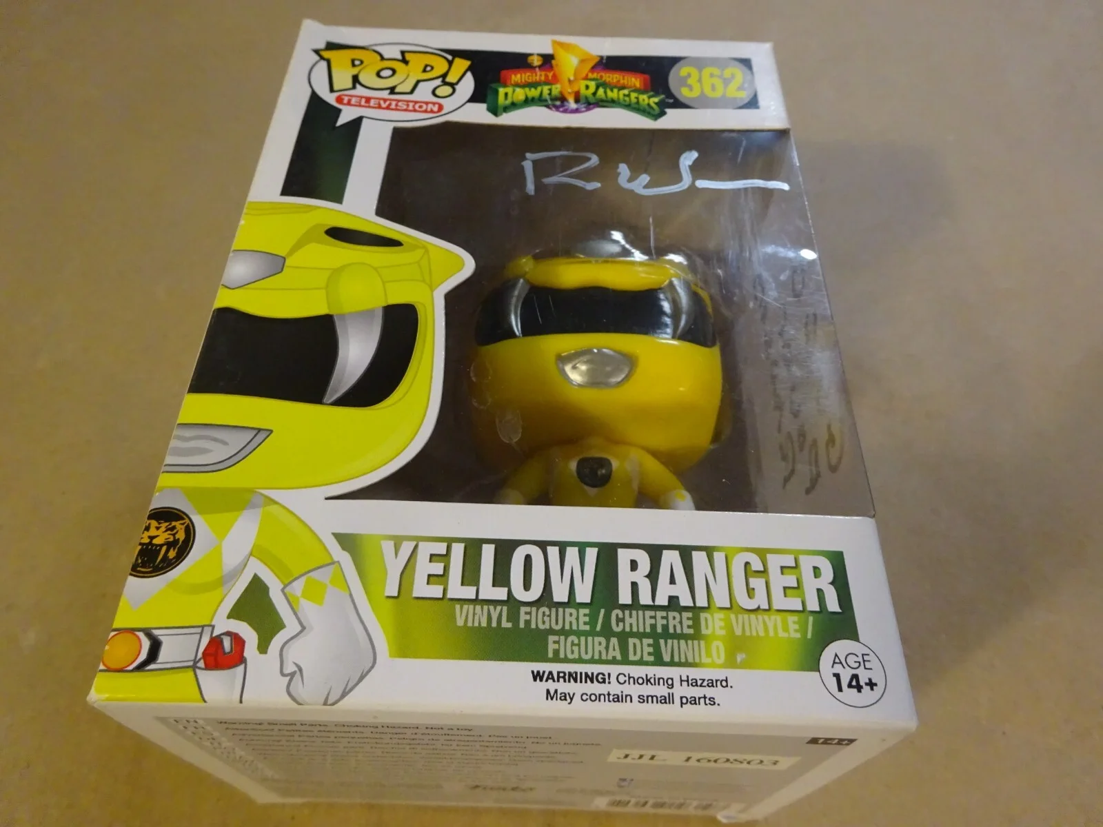 Ron Wasserman — Signed Ron Wasserman Autographed Power Rangers Yellow #362 Funko Pop BAS COA, изображение 2