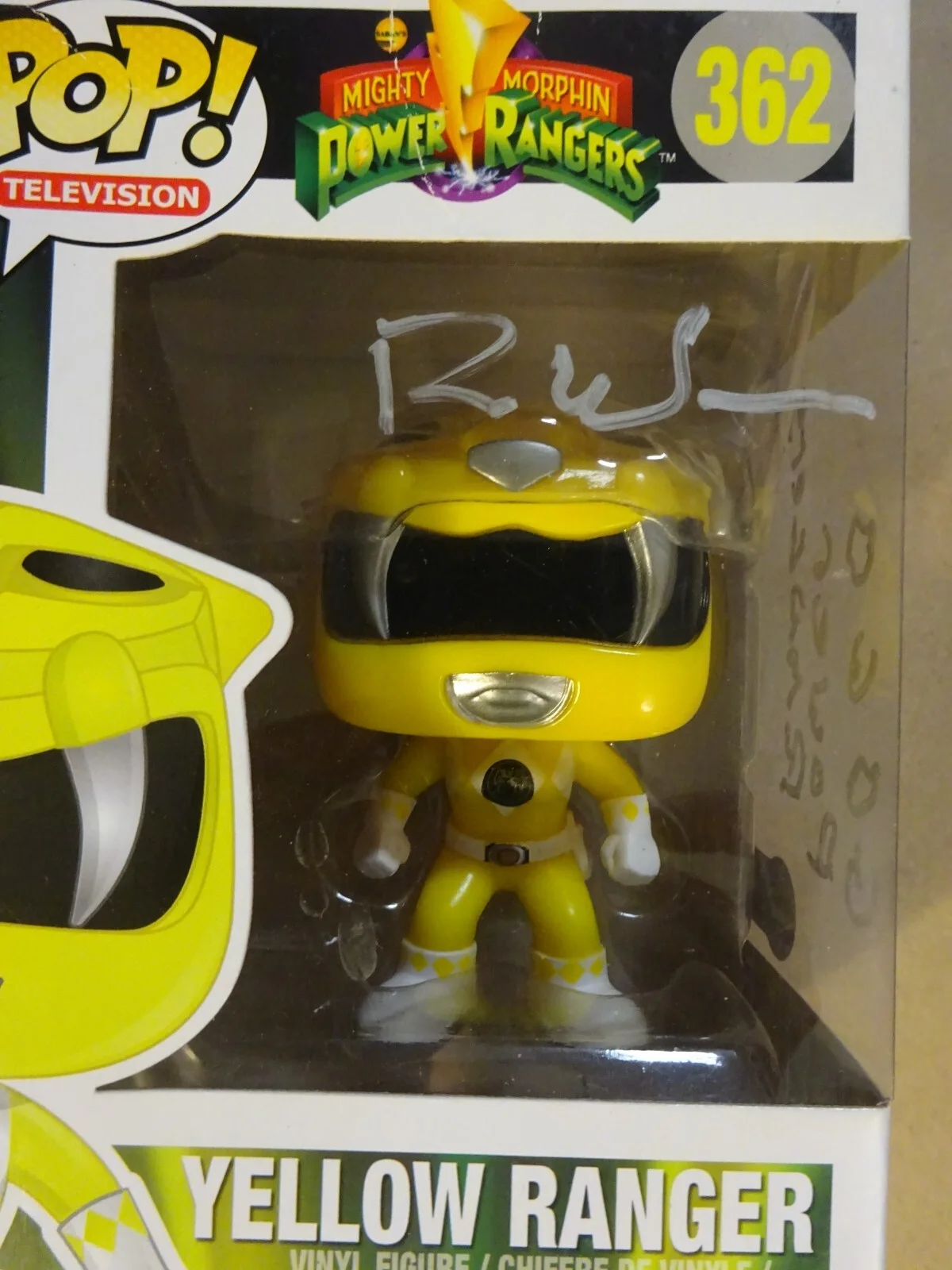 Ron Wasserman — Signed Ron Wasserman Autographed Power Rangers Yellow #362 Funko Pop BAS COA, изображение 3