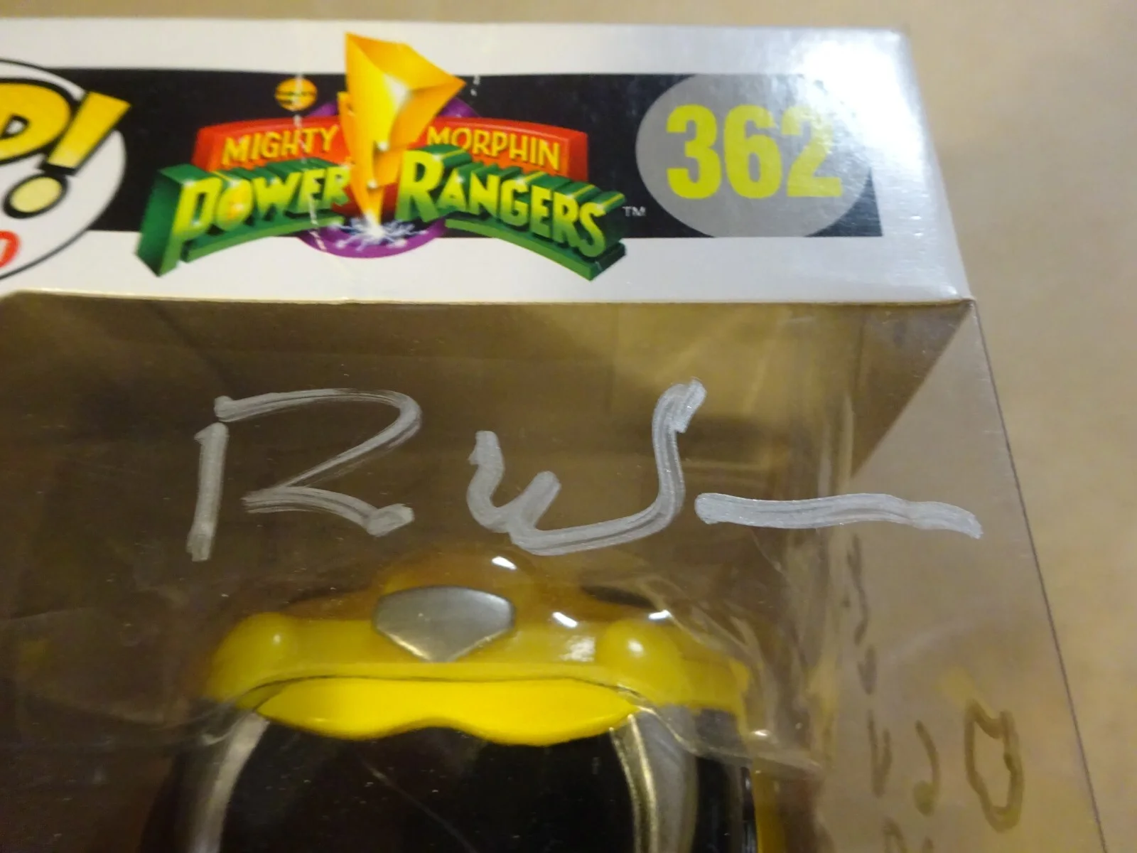 Ron Wasserman — Signed Ron Wasserman Autographed Power Rangers Yellow #362 Funko Pop BAS COA, изображение 4