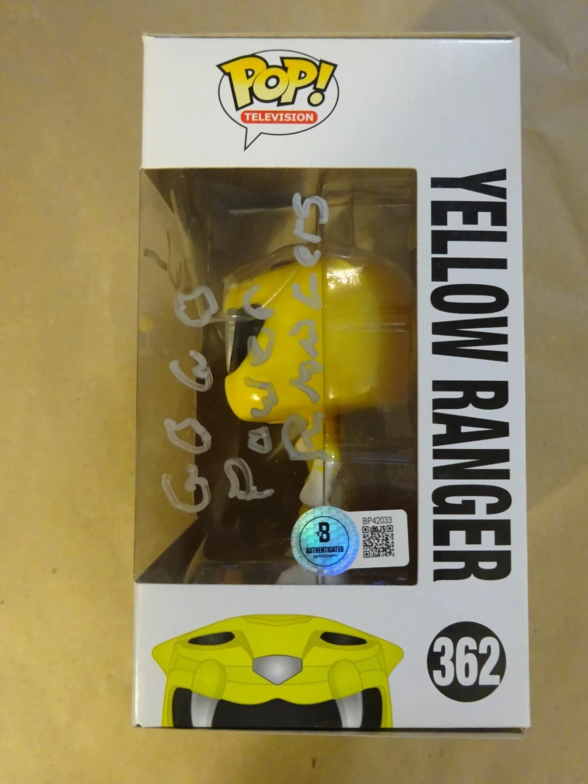 Ron Wasserman — Signed Ron Wasserman Autographed Power Rangers Yellow #362 Funko Pop BAS COA, изображение 5