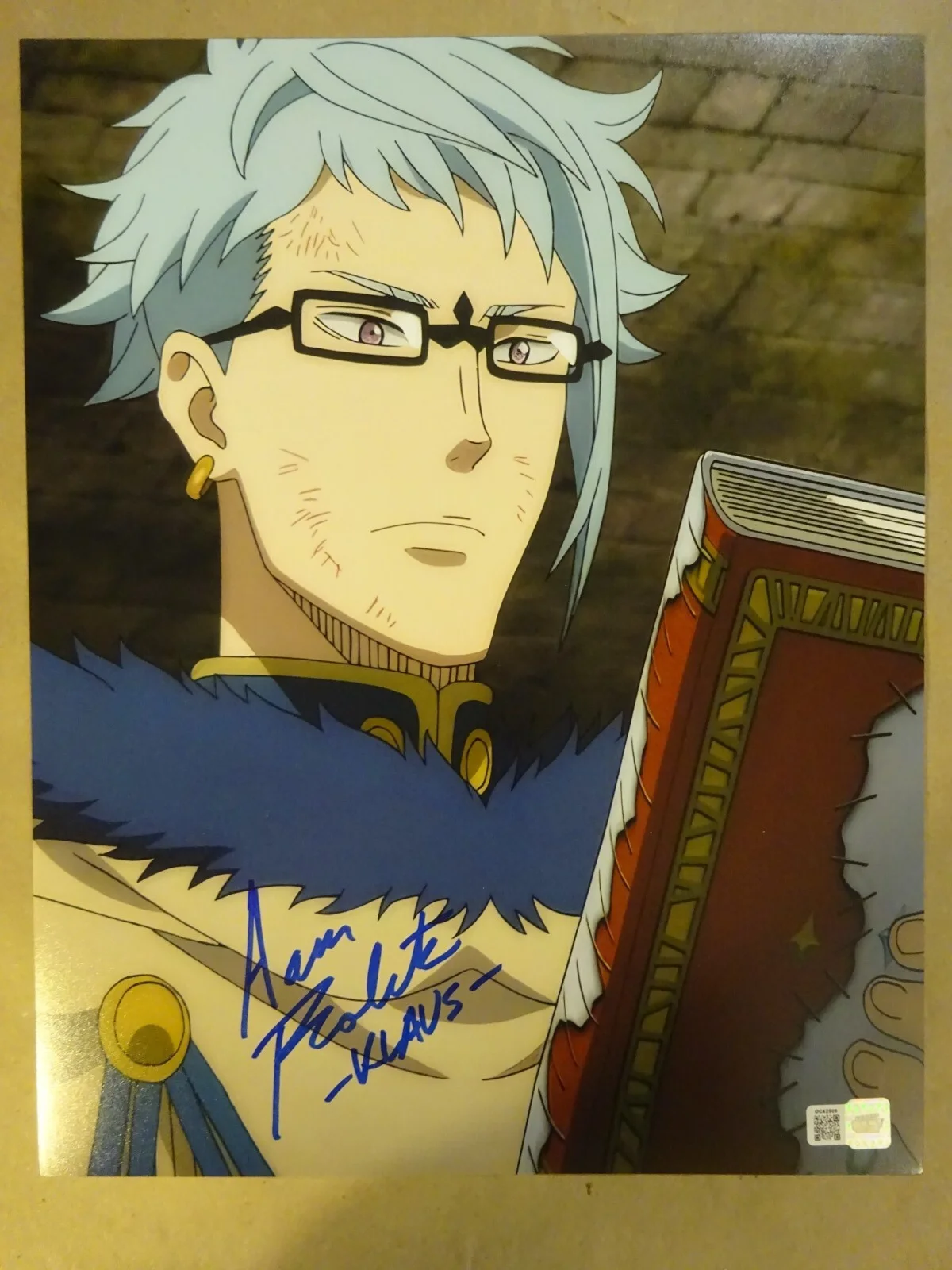 Aaron Roberts — Signed Aaron Roberts Autographed Klaus Black Clover 11x14 Photo OC Celebrity COA