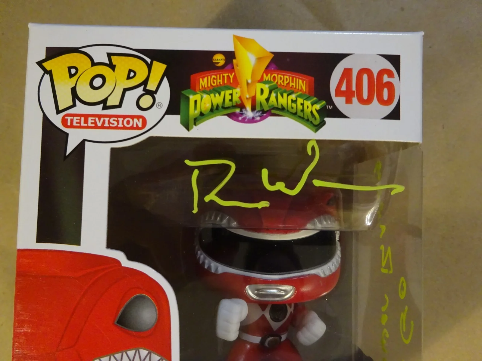 Ron Wasserman — Signed Ron Wasserman Autographed Power Rangers Red #406 Funko Pop BAS COA, image 3