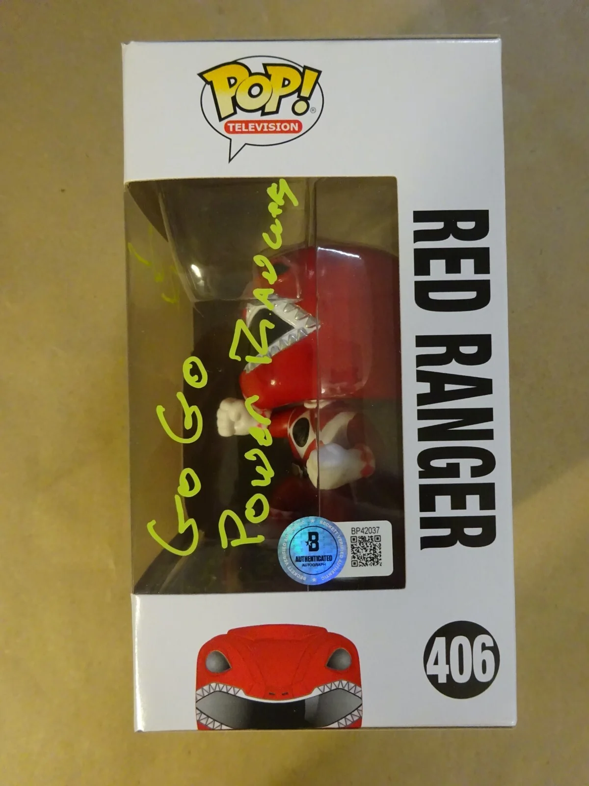 Ron Wasserman — Signed Ron Wasserman Autographed Power Rangers Red #406 Funko Pop BAS COA, image 5