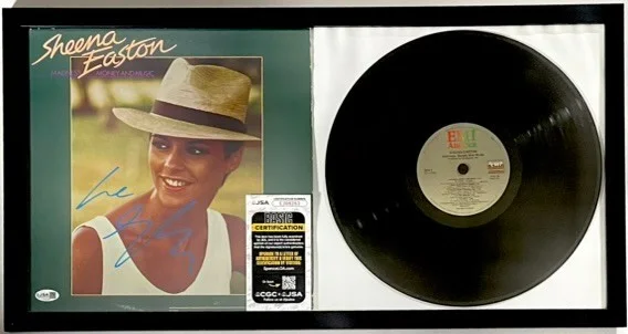 Sheena Easton — Sheena Easton Signed Madness Money & Music Vinyl LP Framed Display JSA COA, image 2