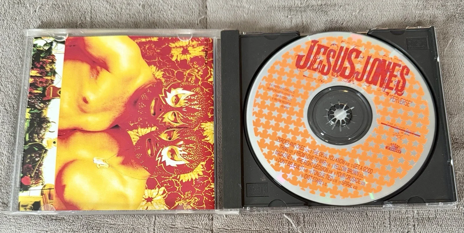 Jesus Jones – Perverse CD SIGNED Mike Edwards & Jerry De Borg VG. Autographed, image 3