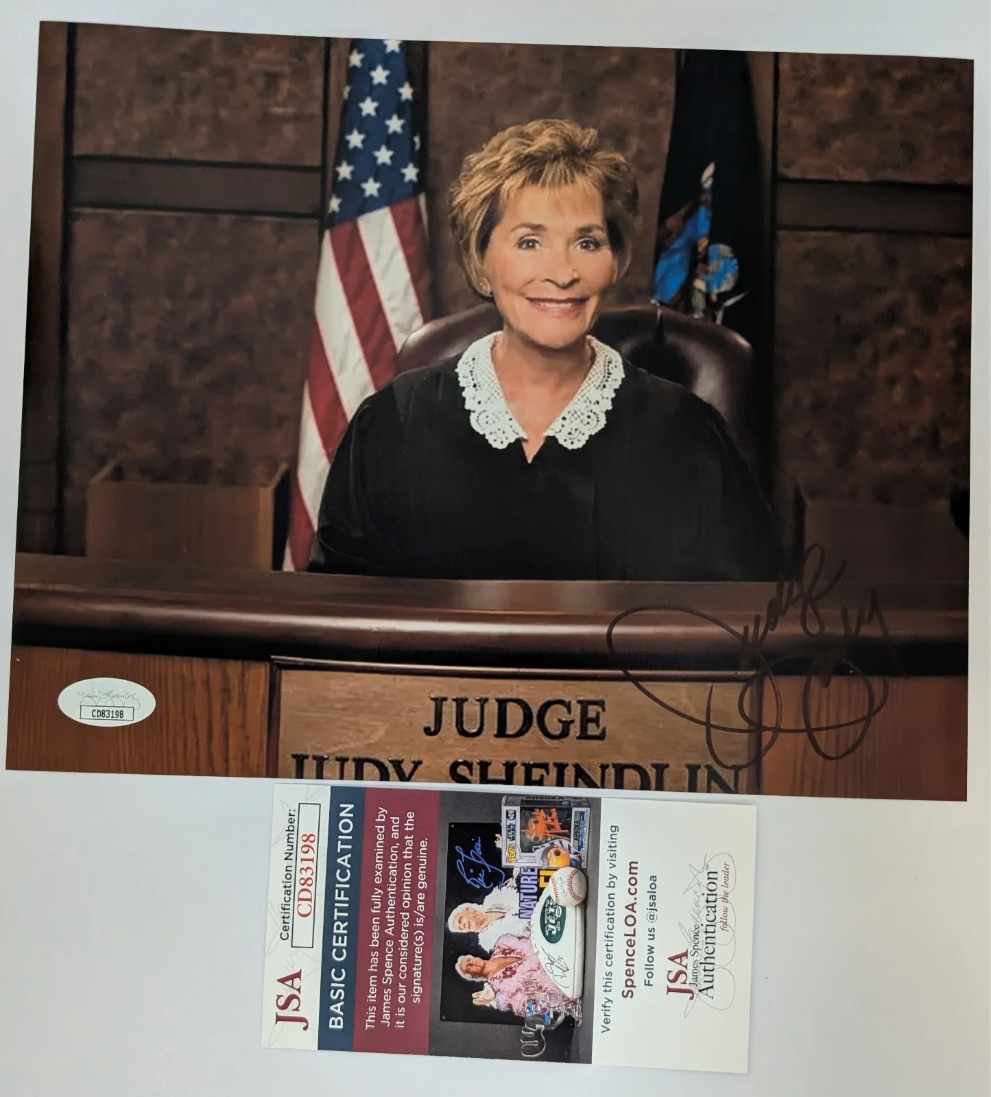 Judy Sheindlin — Judge Judy Sheindlin Signed 8x10 Photo JSA COA Certified Authentic Autograph D