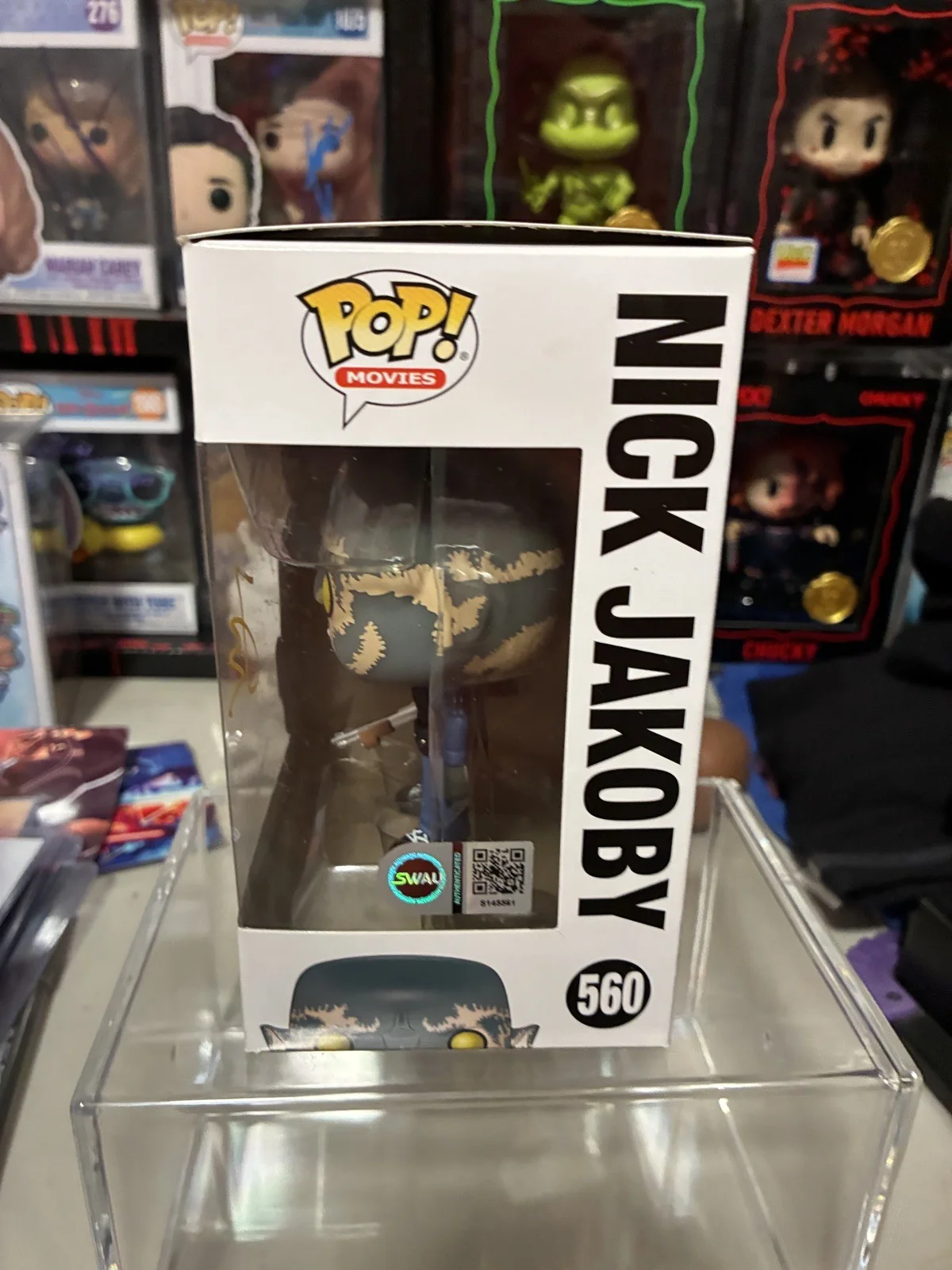 JOEL EDGERTON — JOEL EDGERTON NICK JAKOBY BRIGHT SIGNED FUNKO 560 AUTHENTIC AUTOGRAPH coa swau, image 2