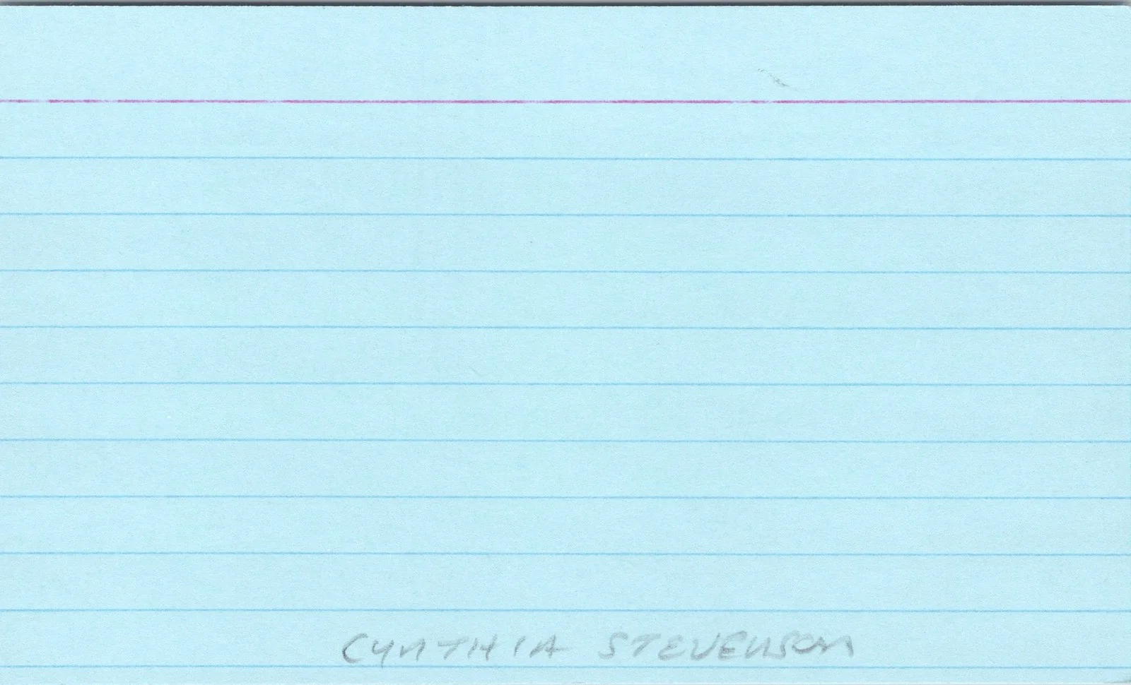 Cynthia Stevenson — Cynthia Stevenson Signed 3x5 Index Card My Talk Show Autographed, image 2
