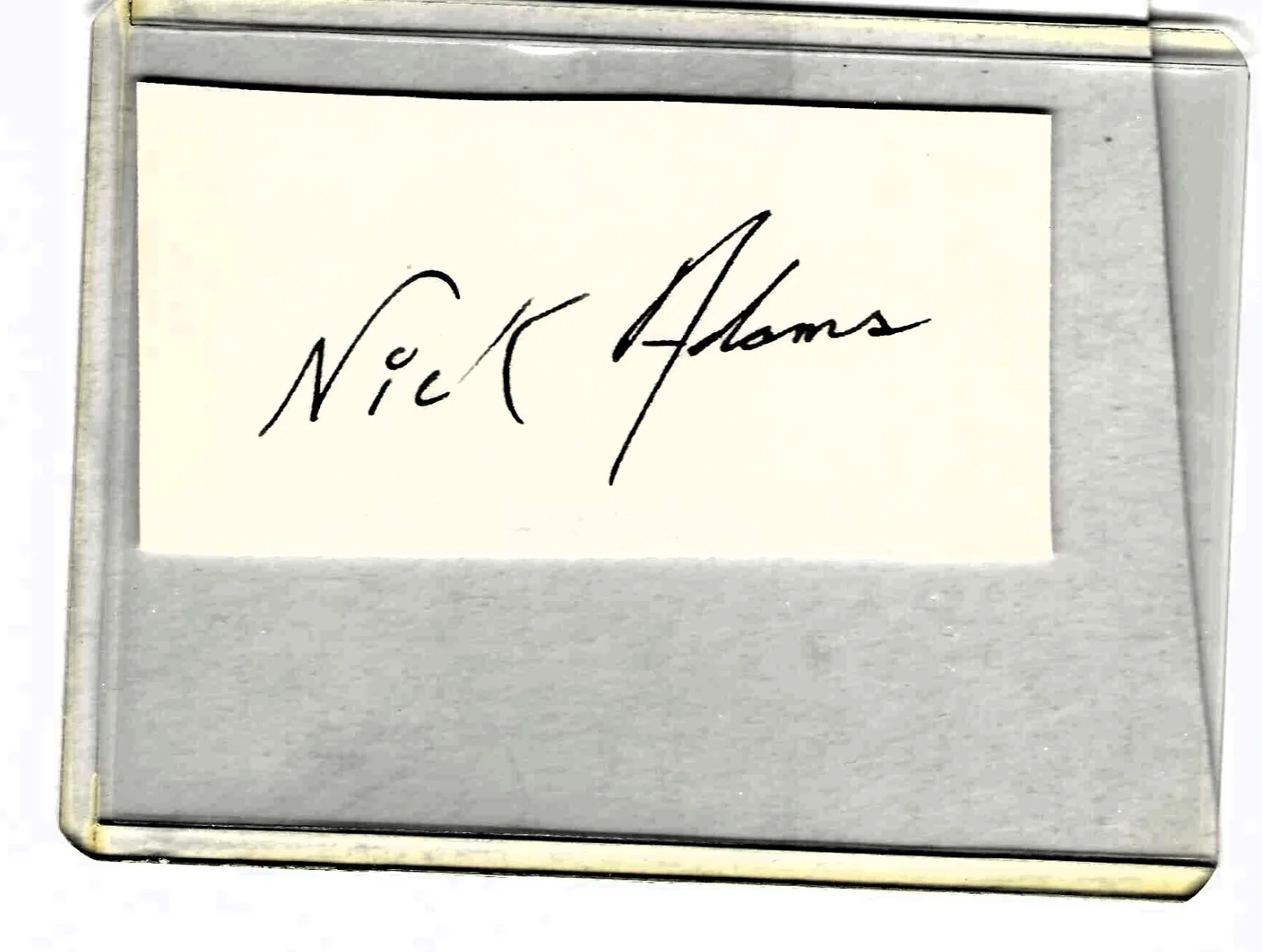 nick adams — NICK ADAMS Signature card with 8x10 THE REBEL Rebel WIthout a Cause w. COA, изображение 2