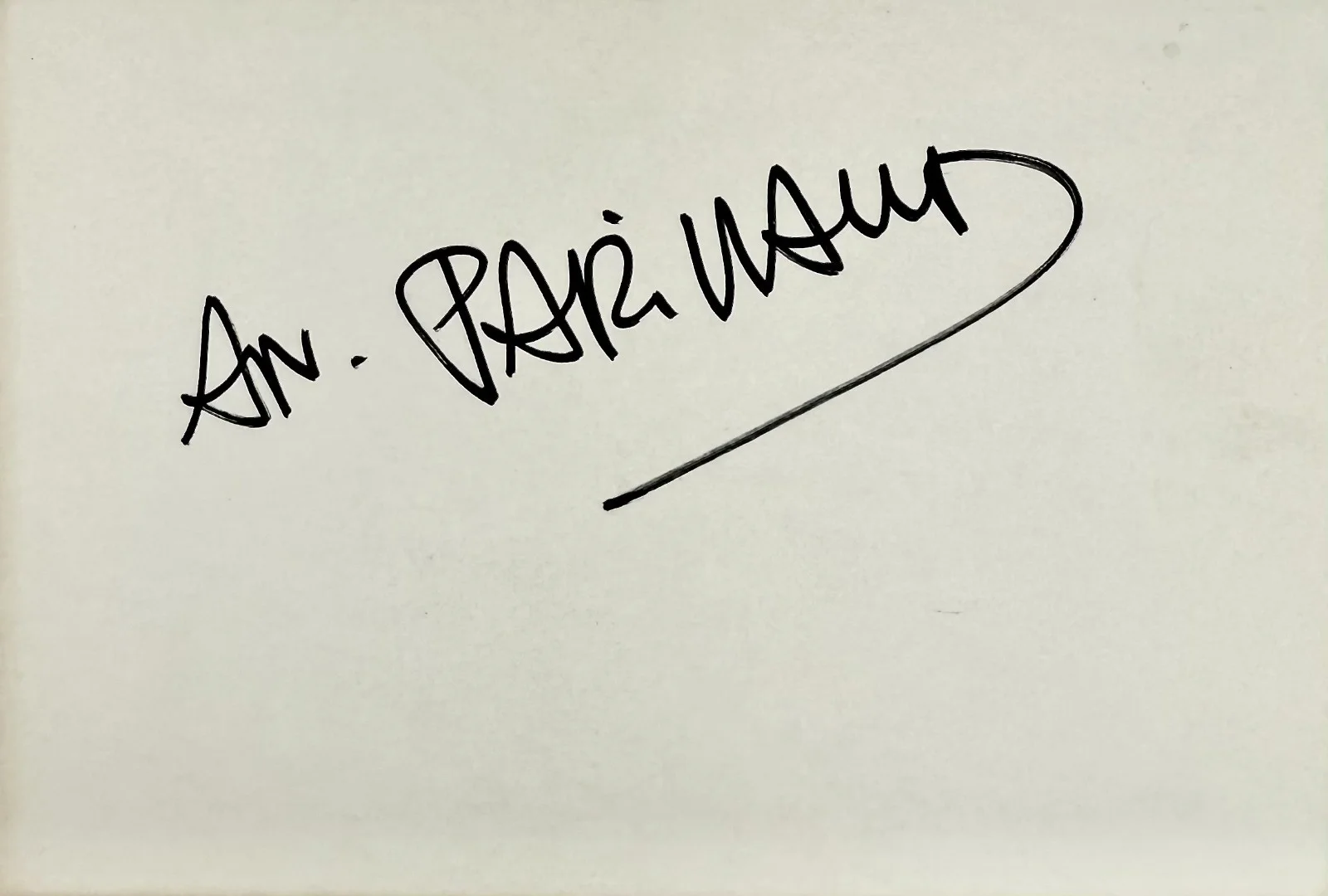 Anne Parillaud — ANNE PARILLAUD Signed Autographed 4x6 INDEX CARD Innocent Blood La Femme Nikita