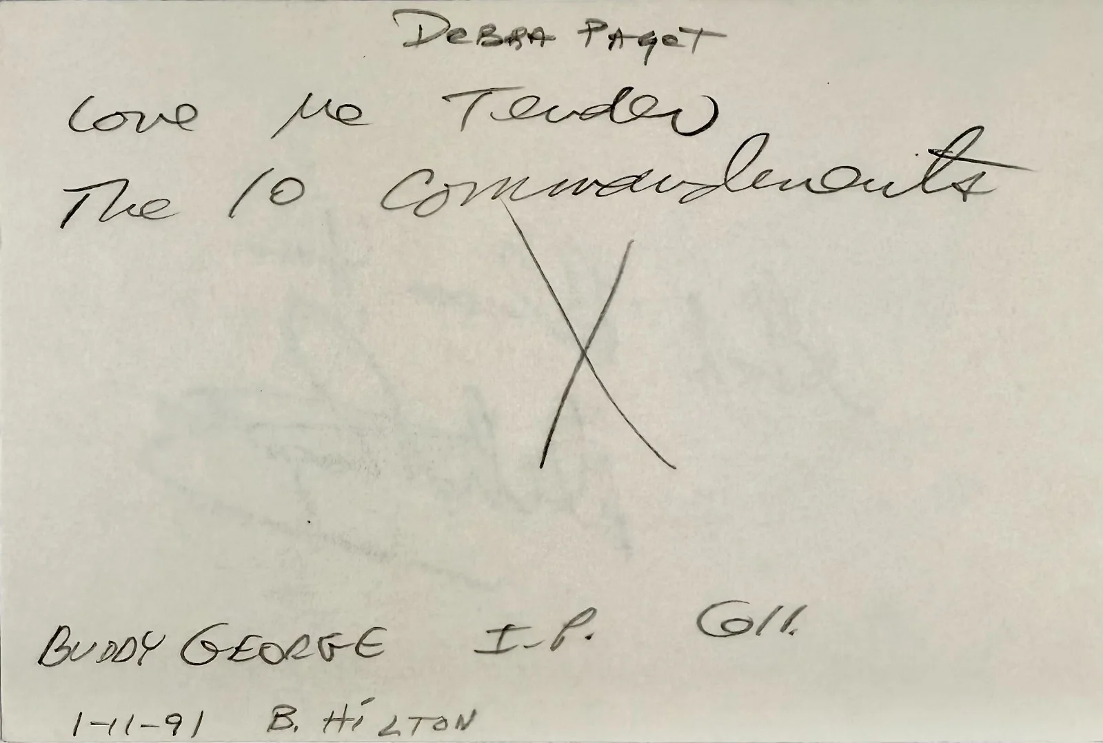 Debra Paget — DEBRA PAGET Signed Autograph 4x6 INDEX CARD The Ten Commandments LOVE ME TENDER, изображение 5