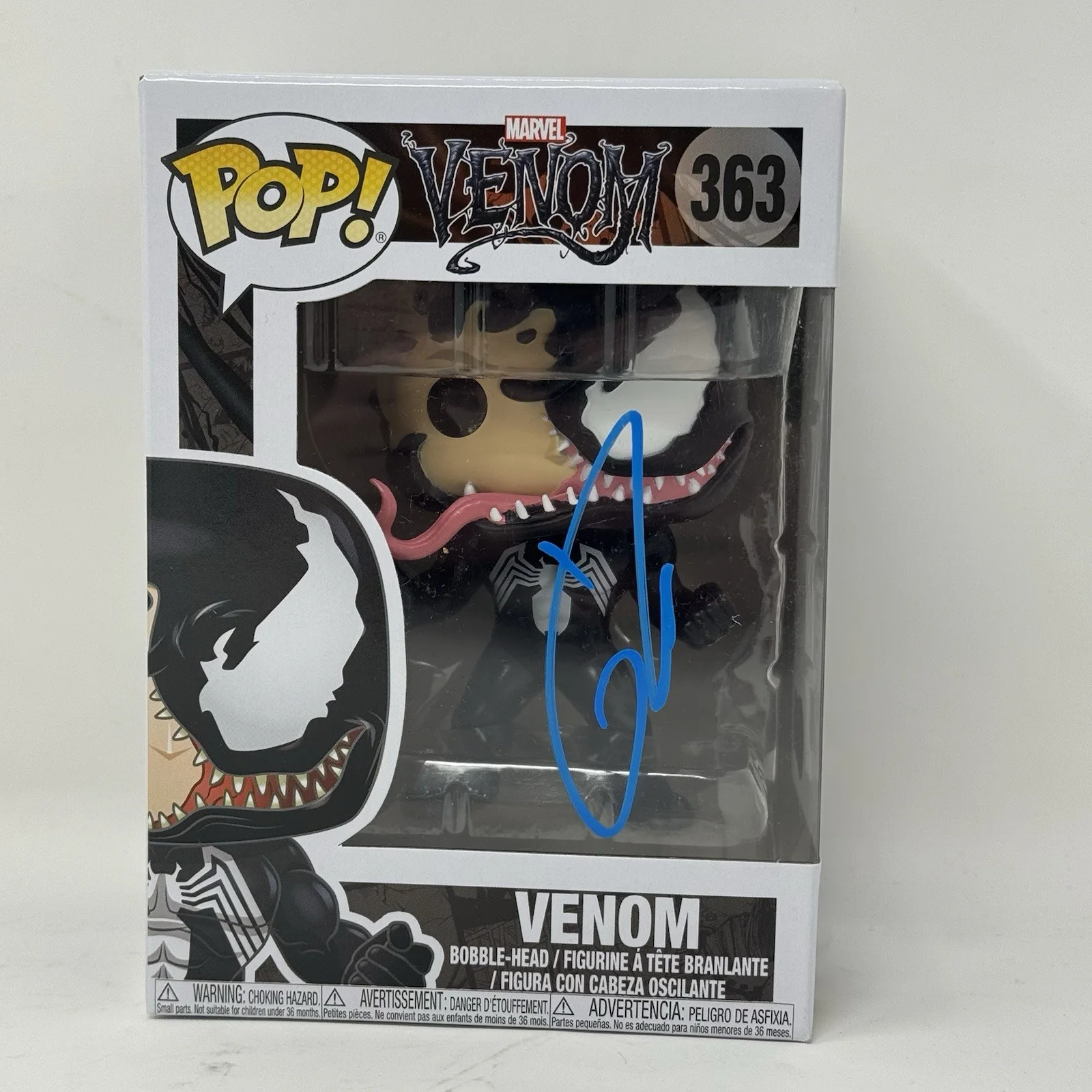 Tom Hardy — Tom Hardy Signed Venom Funko Pop Marvel Venom Autograph Eddie Brock Beckett COA, изображение 4