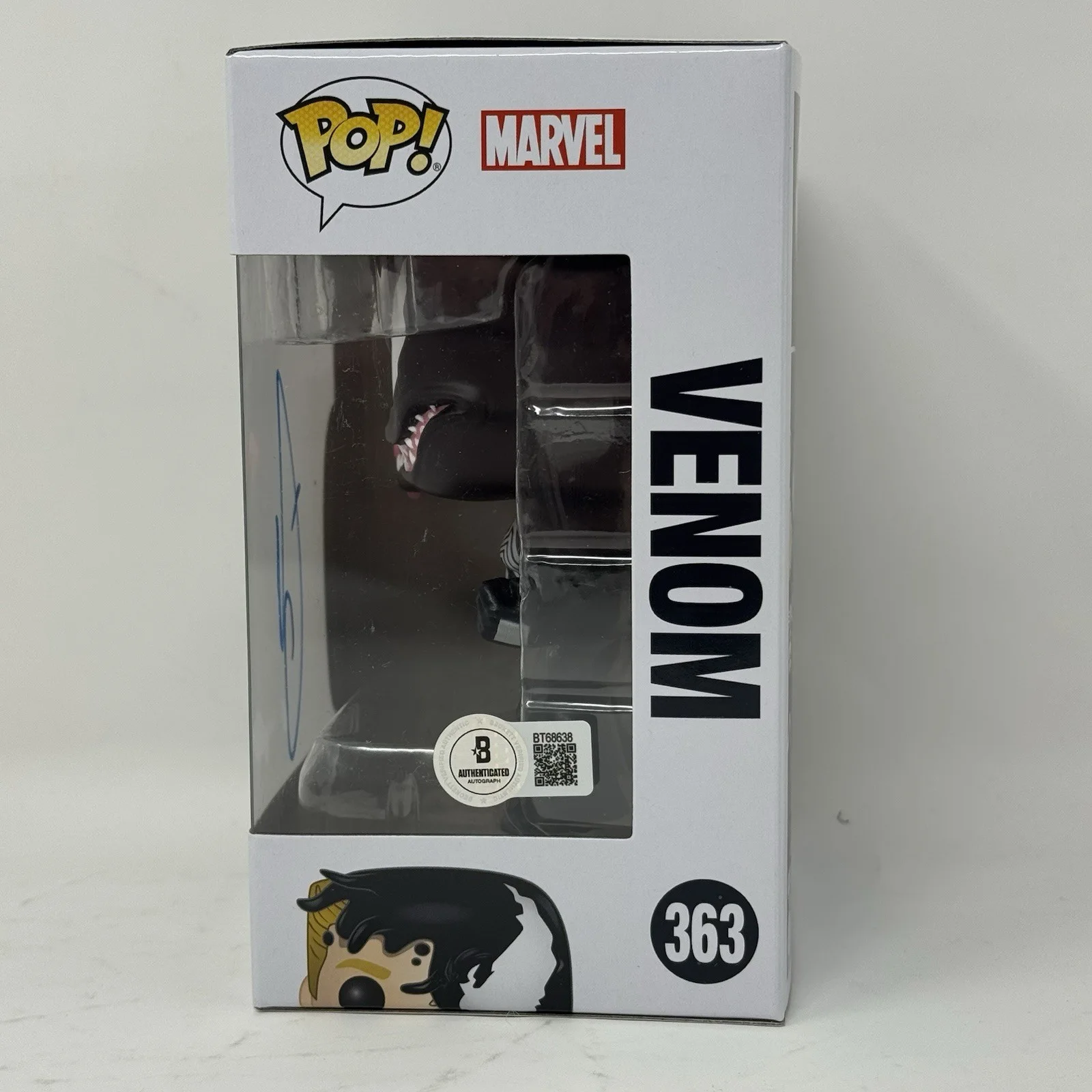 Tom Hardy — Tom Hardy Signed Venom Funko Pop Marvel Venom Autograph Eddie Brock Beckett COA, изображение 5