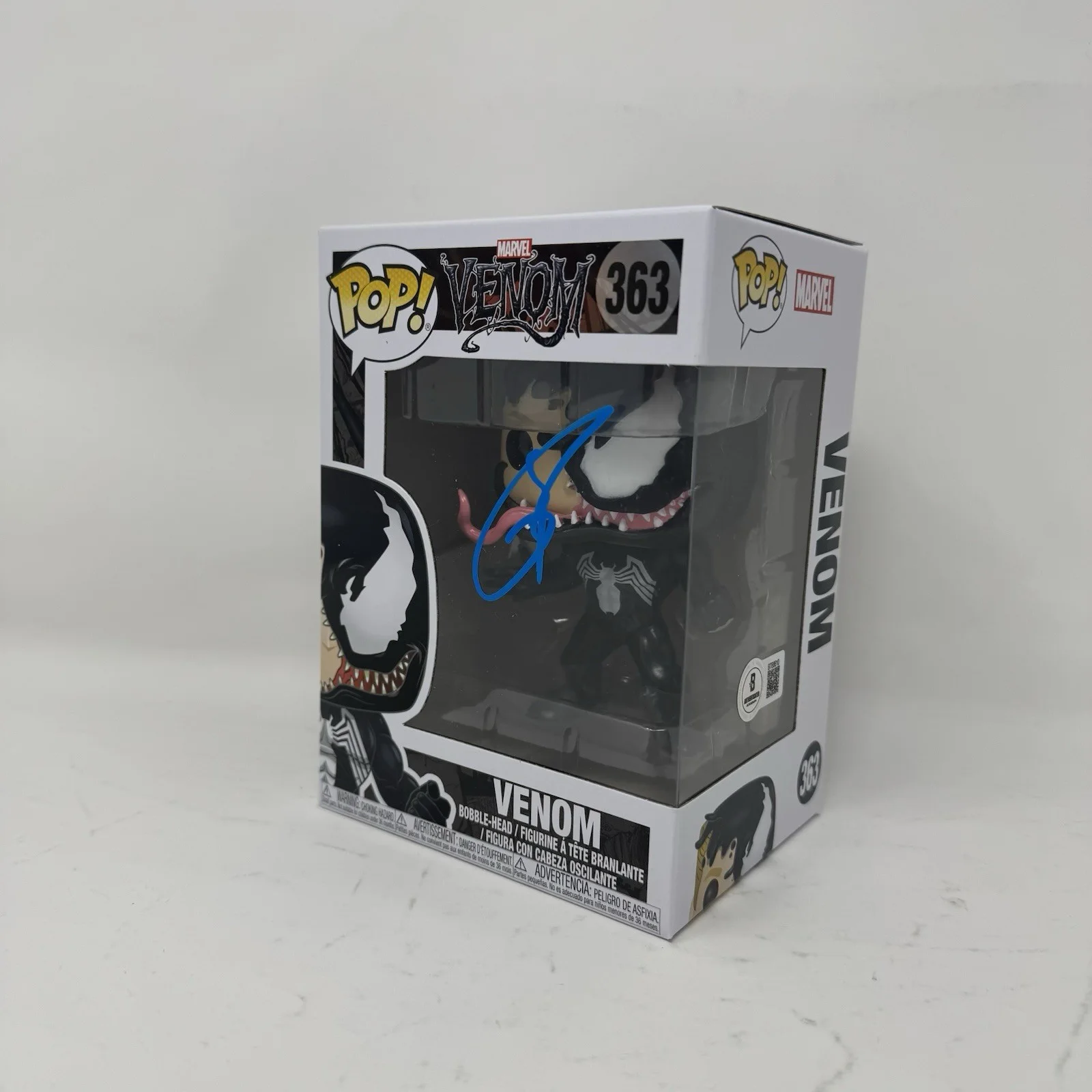 Tom Hardy — Tom Hardy Signed Venom Funko Pop Marvel Venom 363 Autograph Beckett COA, изображение 2